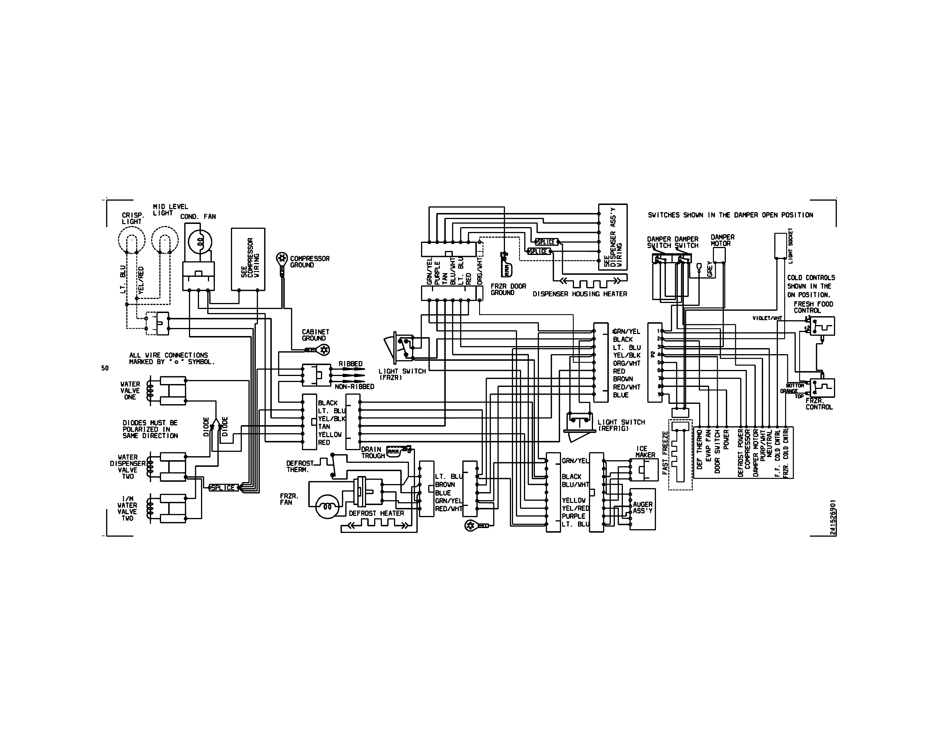 Frigidaire FRS23KF5CW3 wiring diagram diagram
