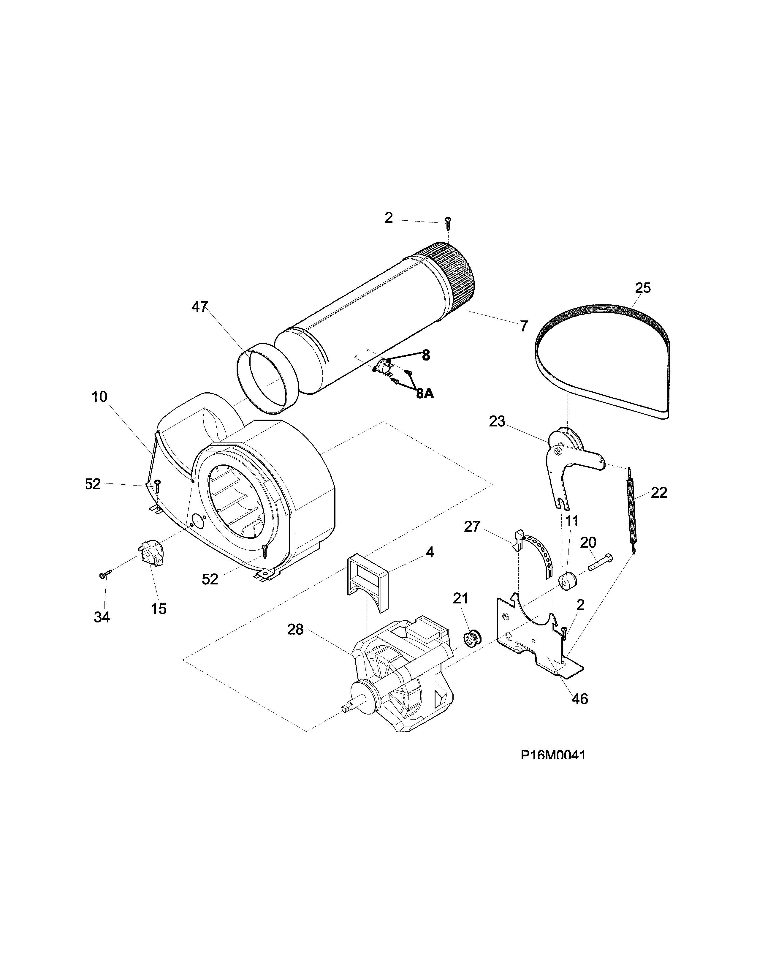 Frigidaire FFSE5115PW3 motor diagram
