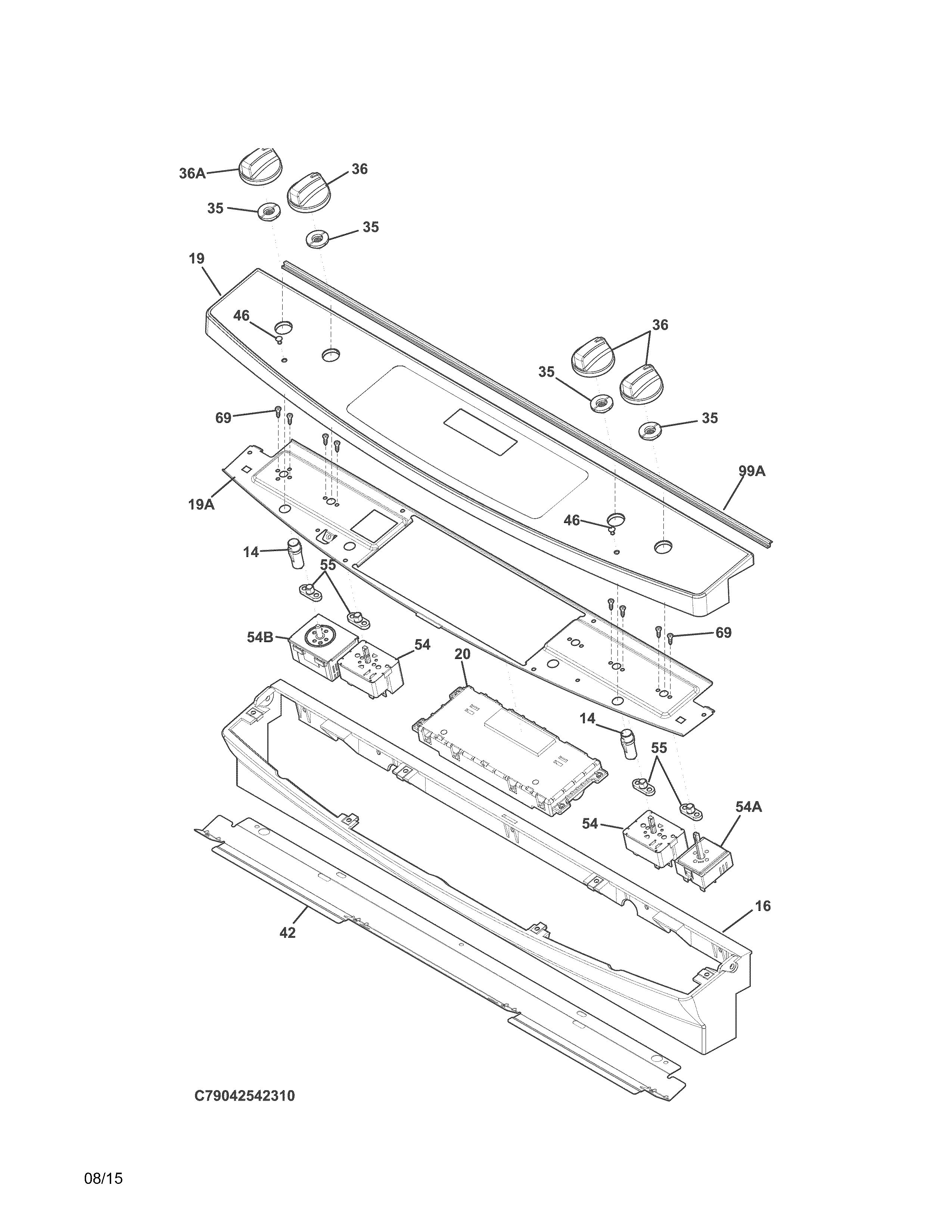 Kenmore 79042542314 backguard diagram