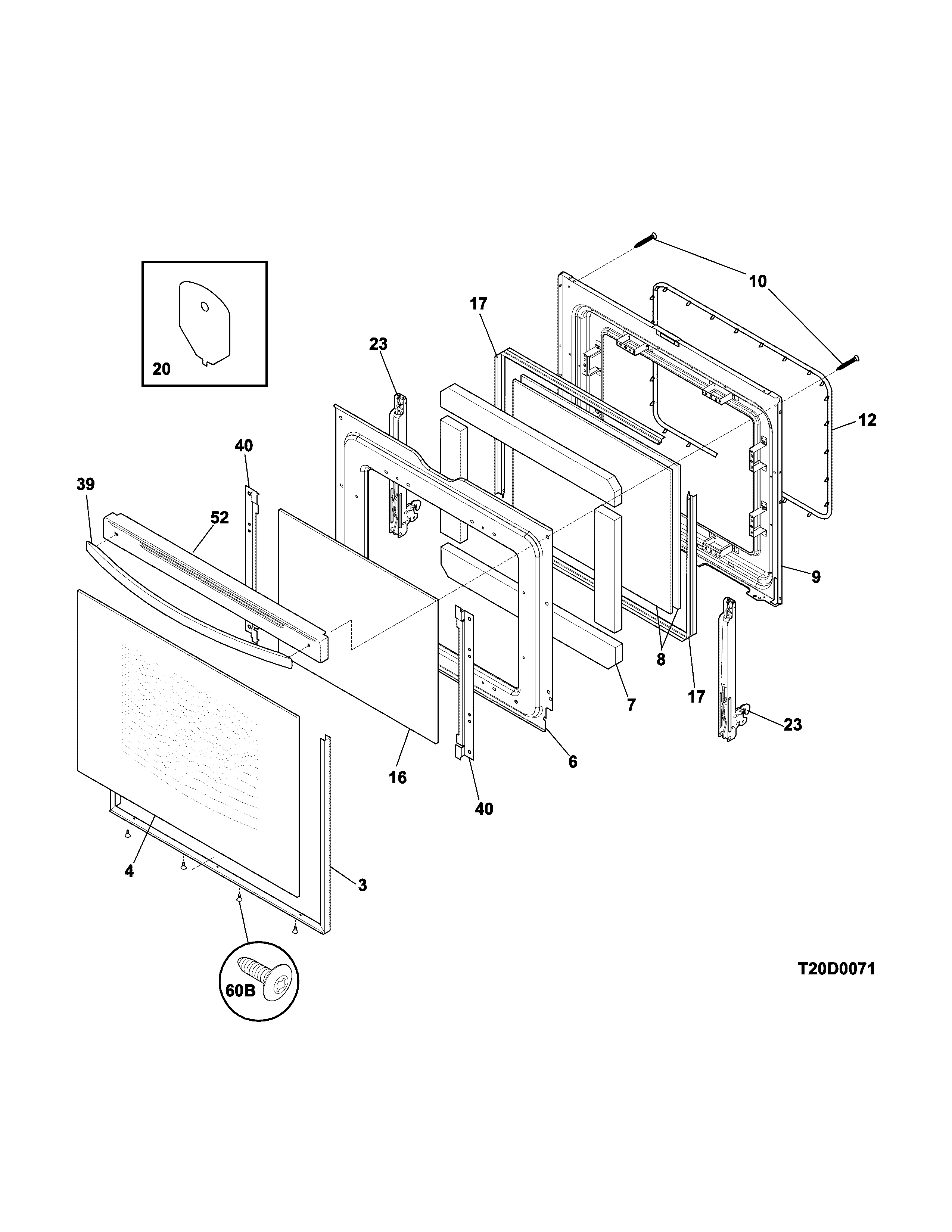 Kenmore 79094242311 door diagram