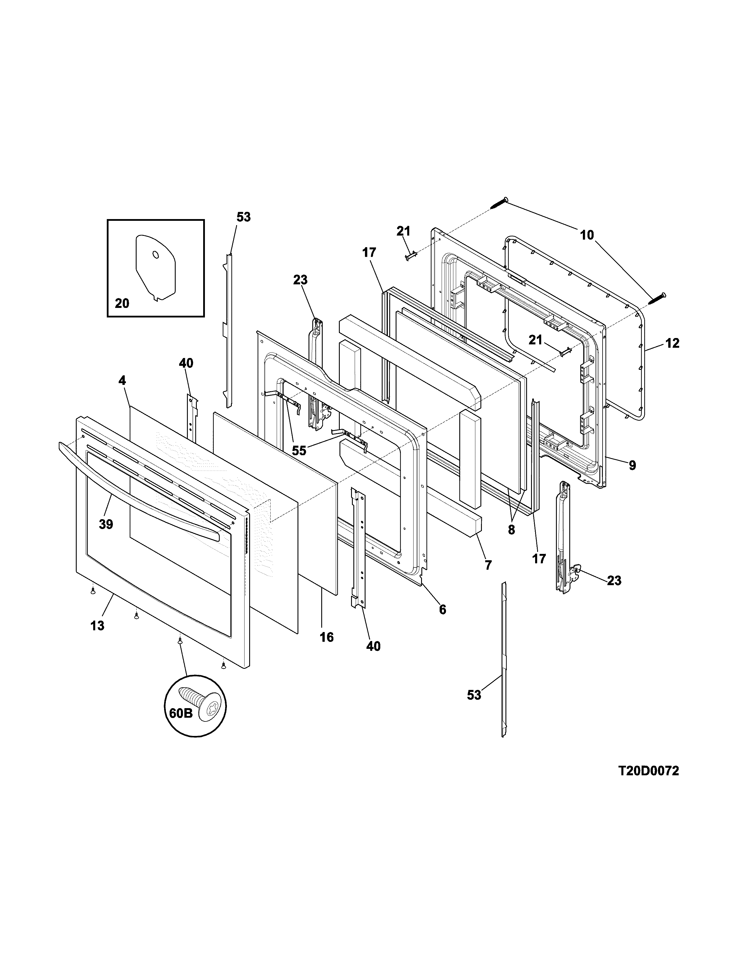 Kenmore 79094243311 door diagram