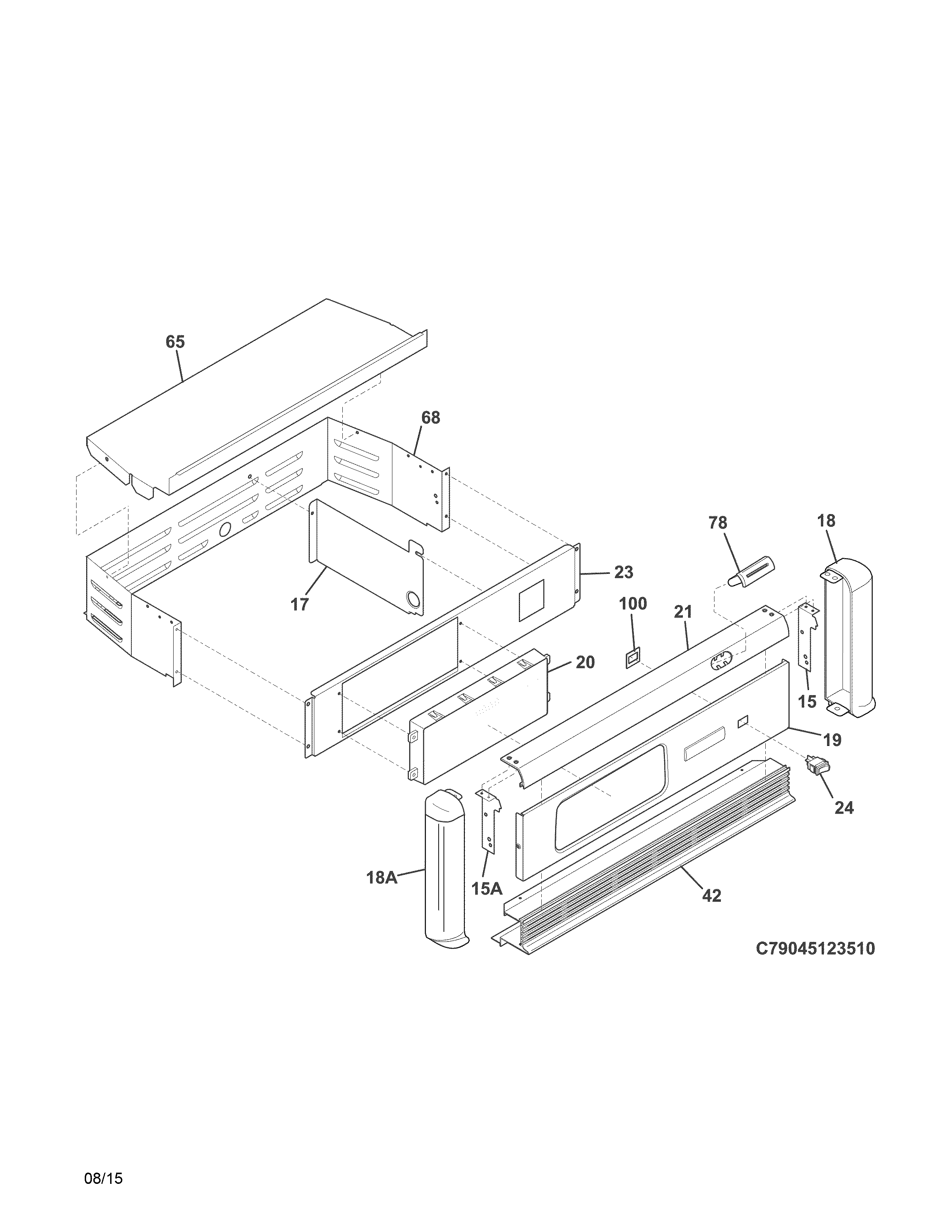Kenmore 79045123510 control panel diagram