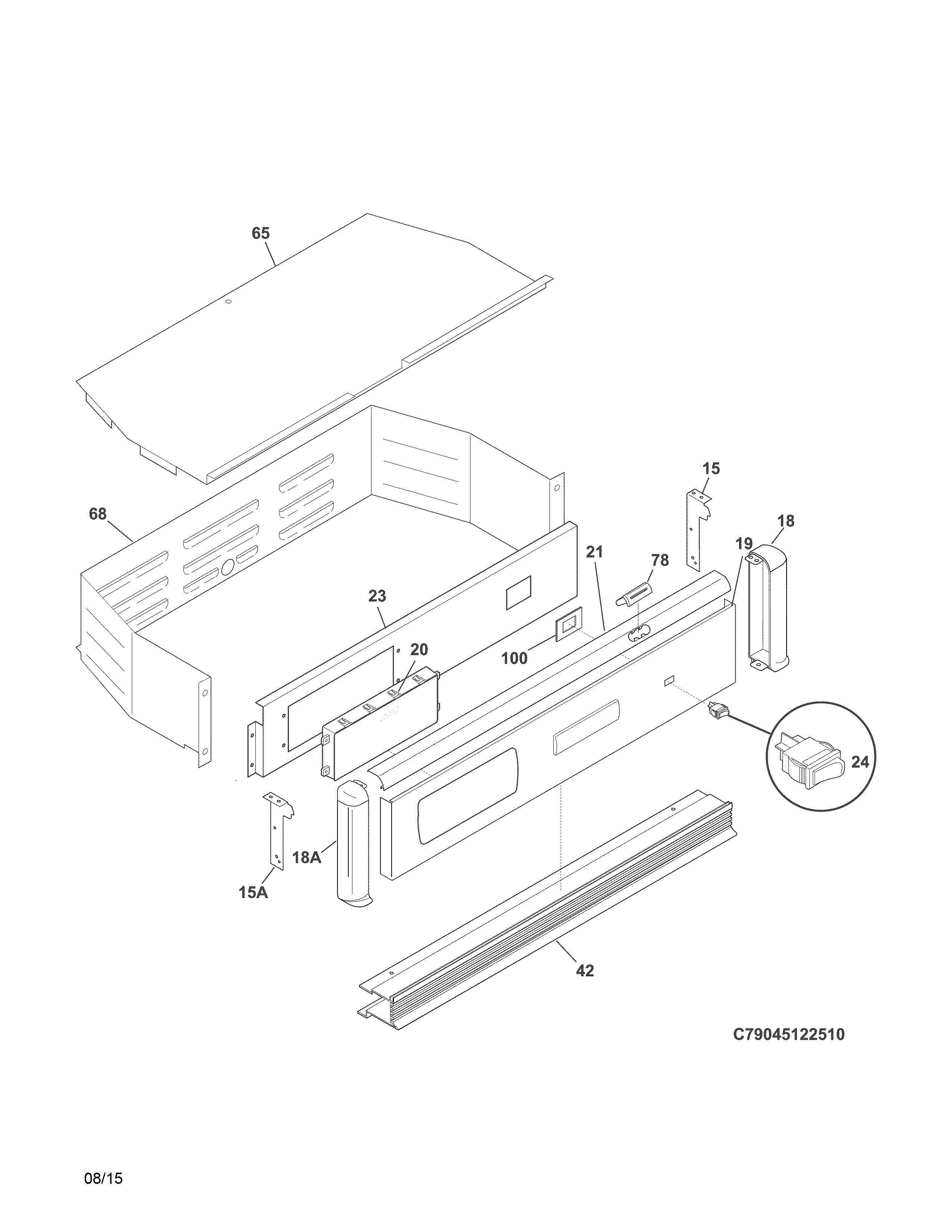 Kenmore 79045122510 control panel diagram