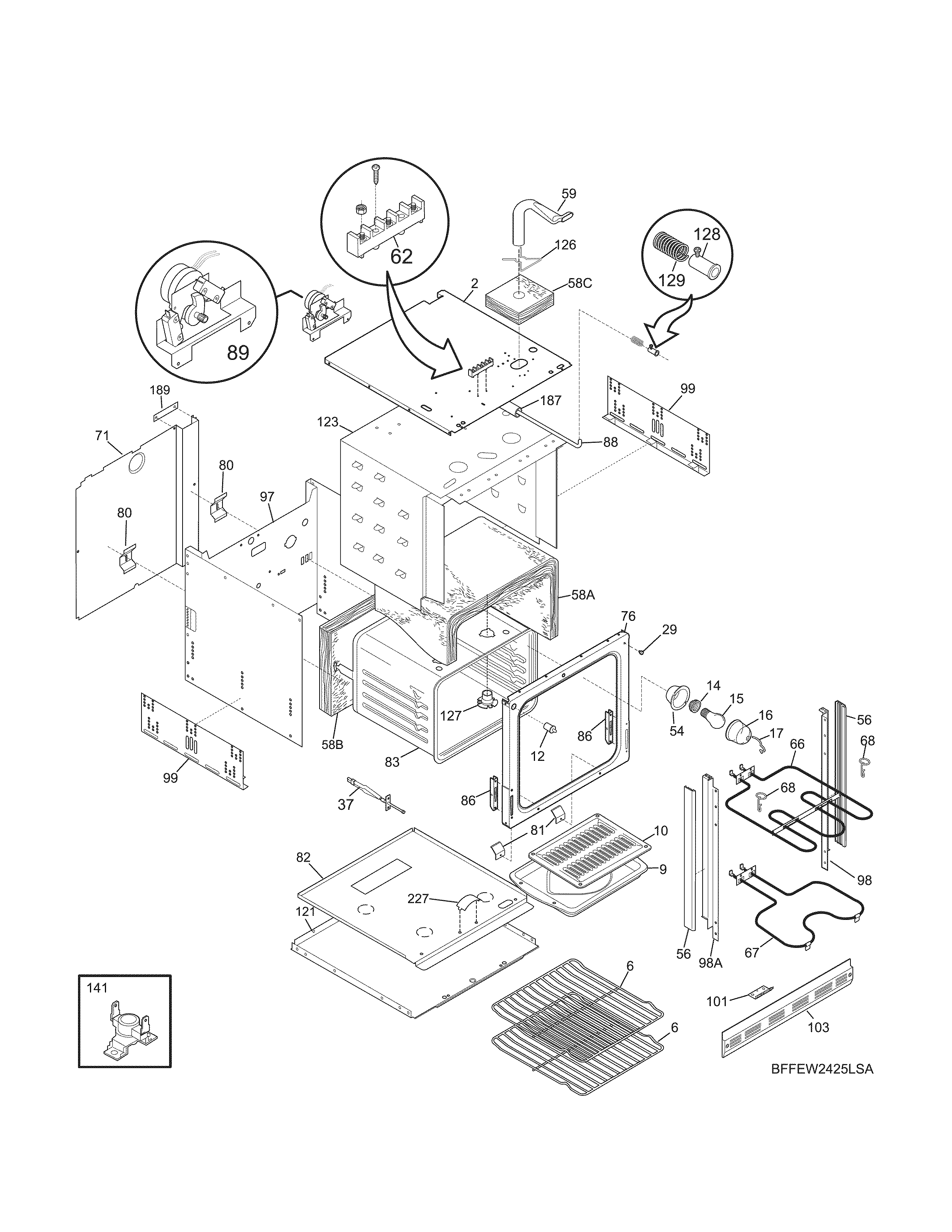 Kenmore 79045122510 body diagram