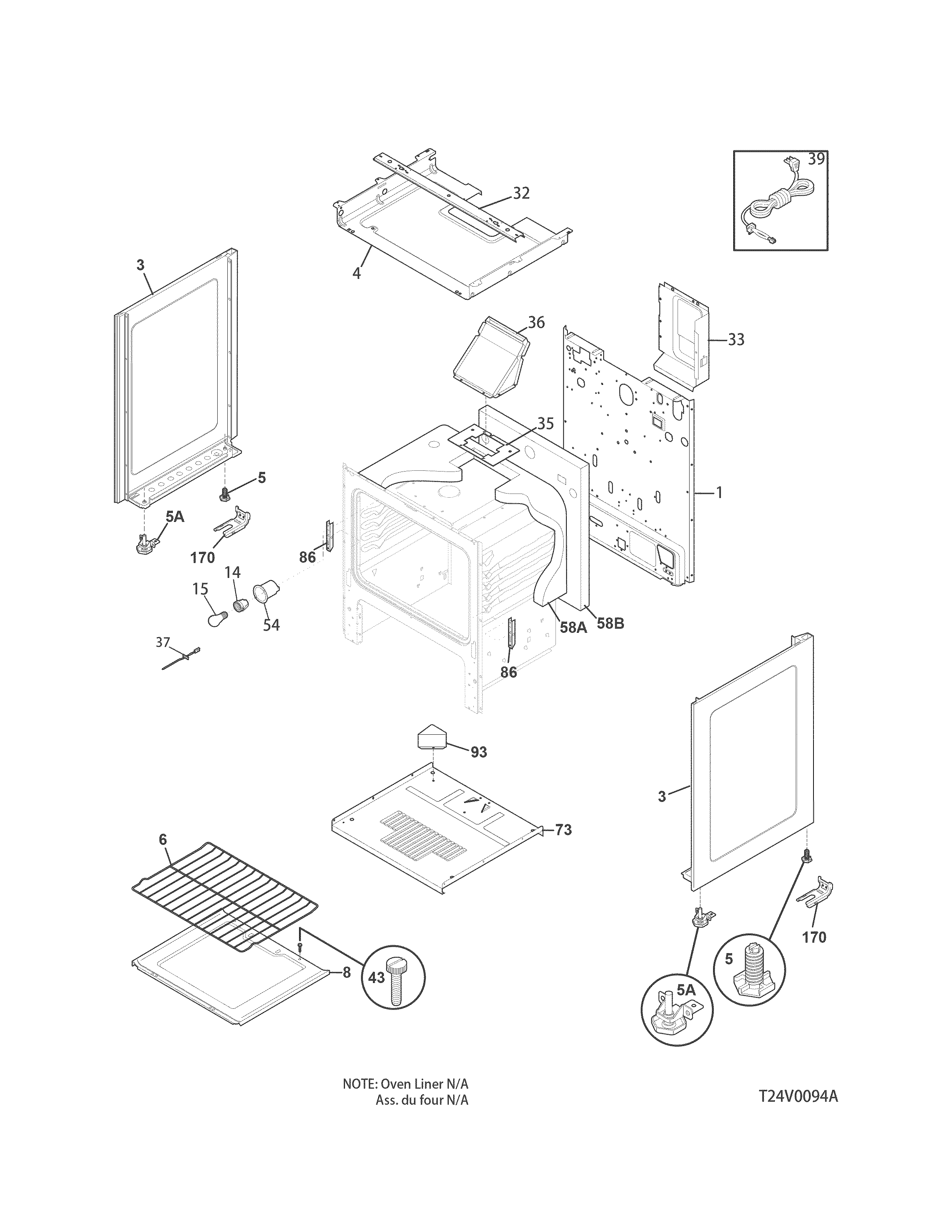 Kenmore 79073032311 body diagram