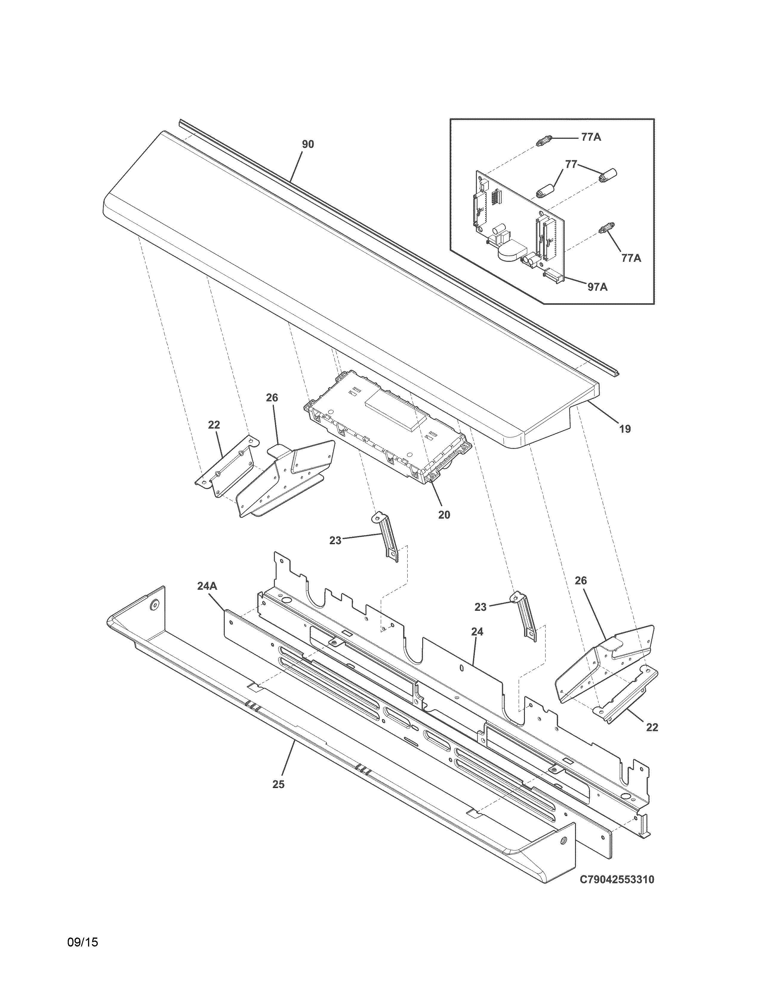 Kenmore Elite 79042559312 backguard diagram