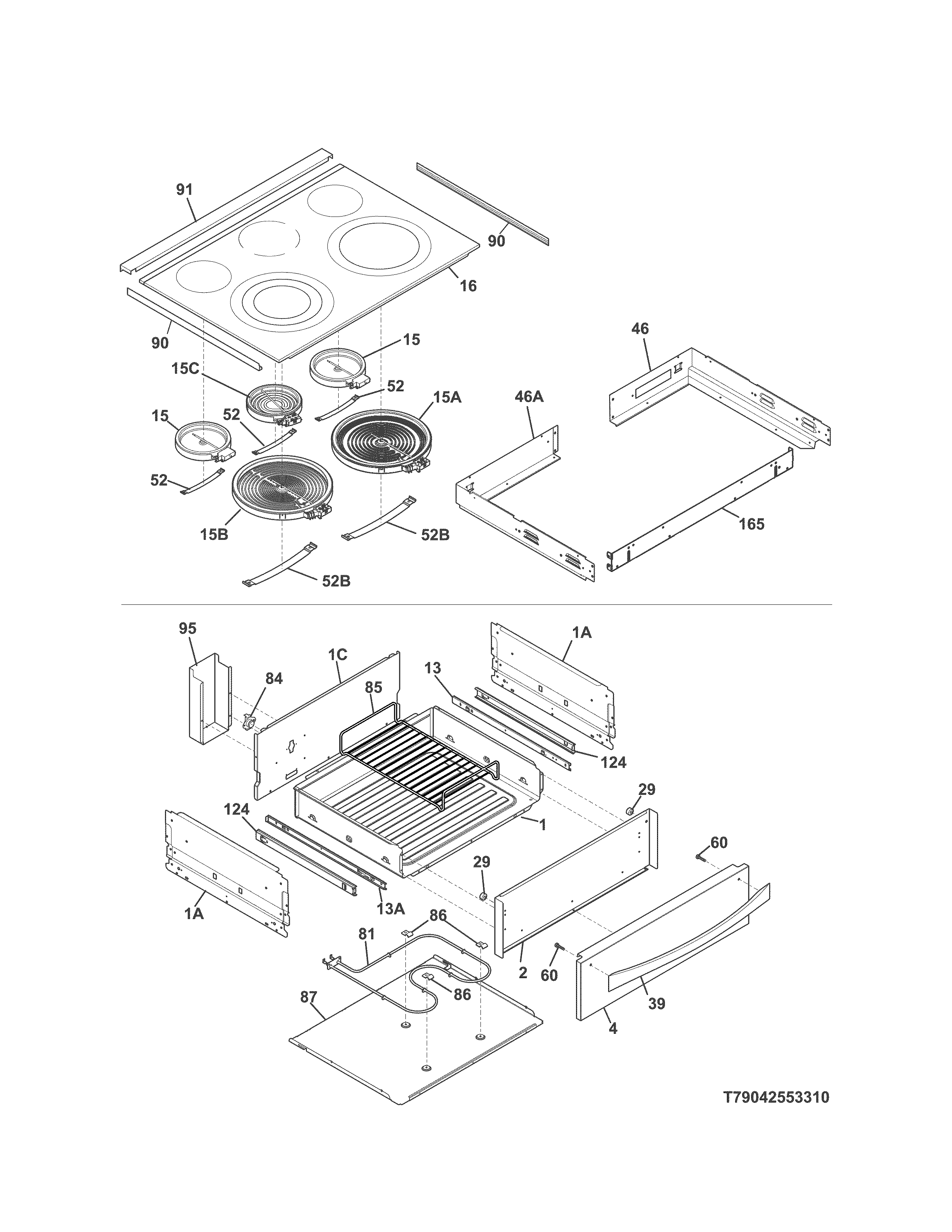 Kenmore Elite 79042559312 top/drawer diagram