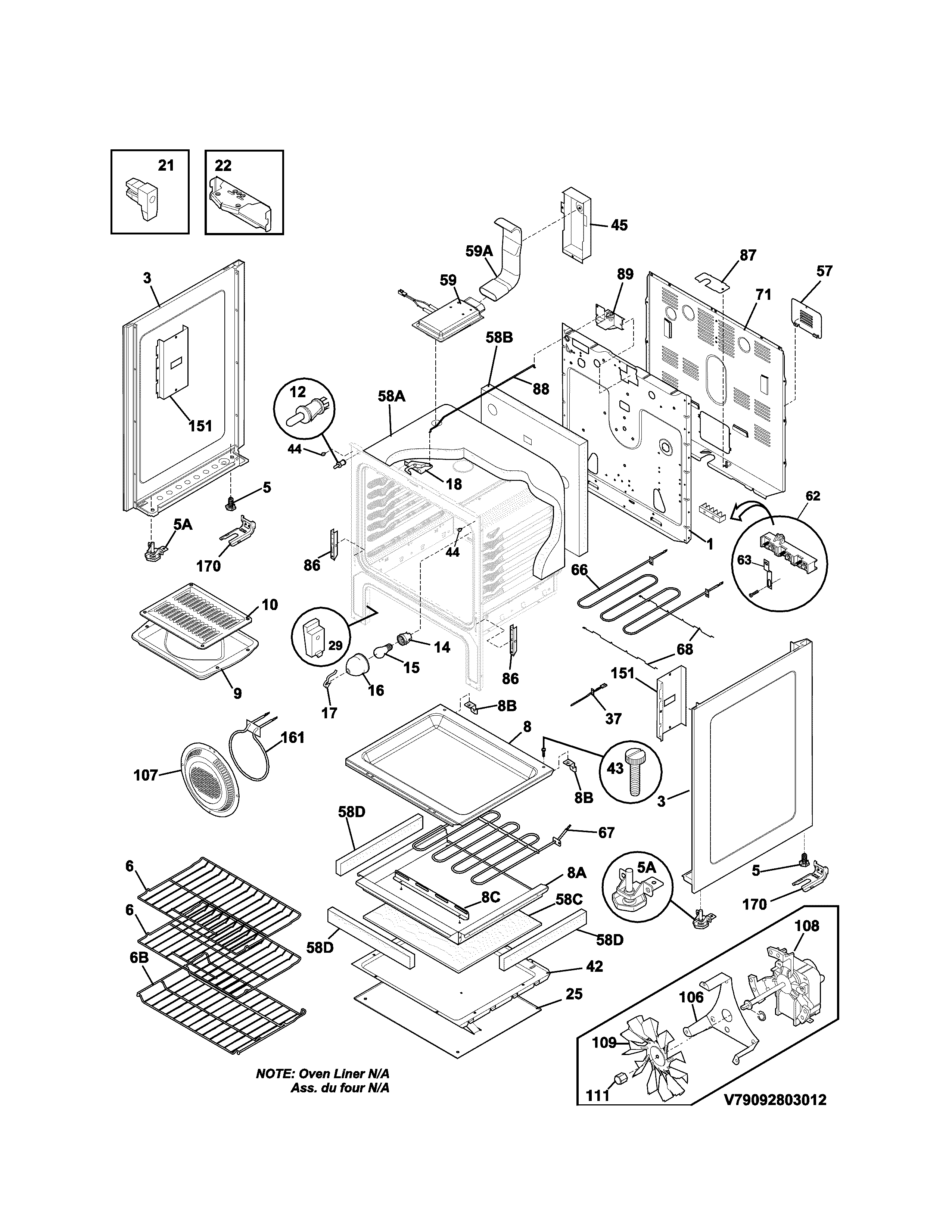 Kenmore 79094204311 body diagram