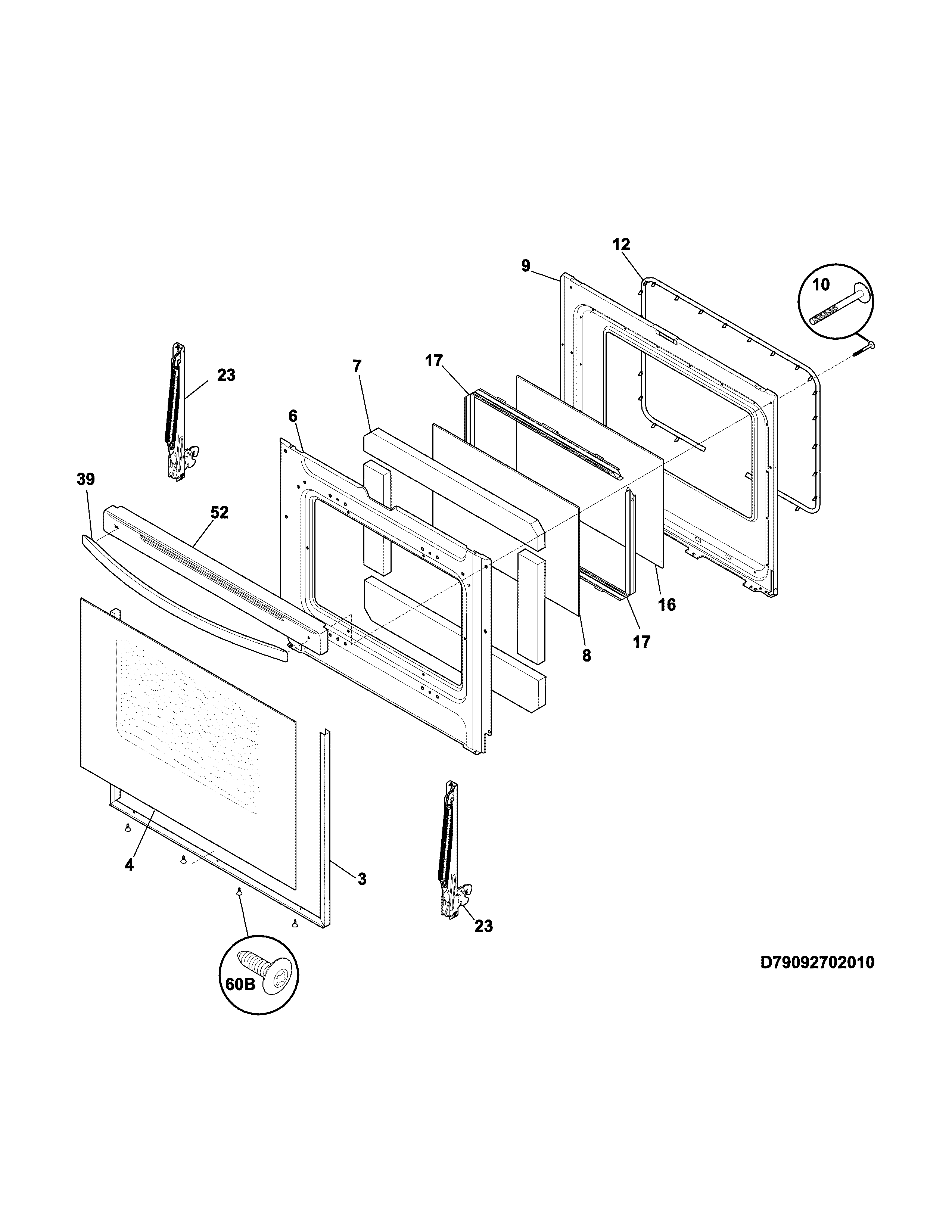 Kenmore 79094204311 door diagram