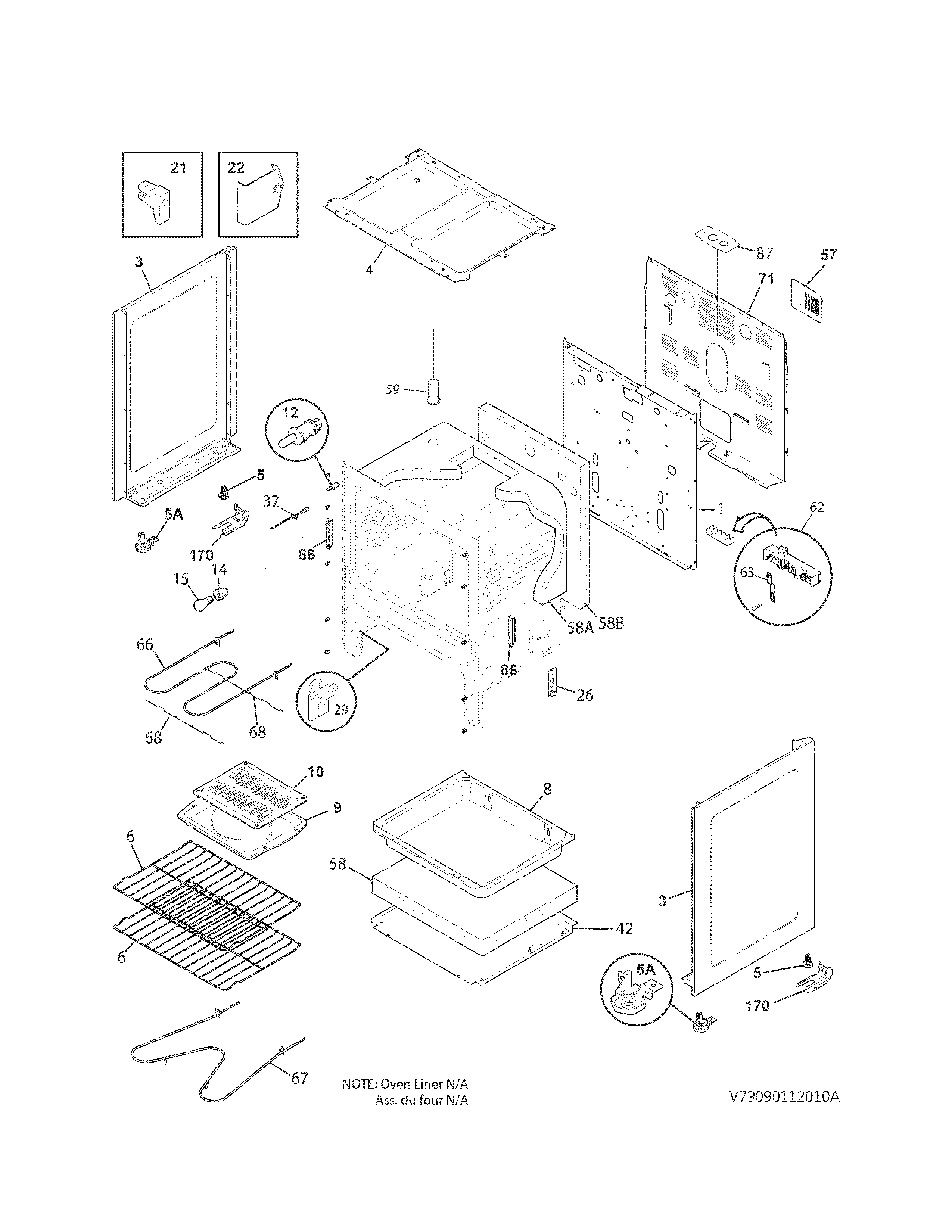 Kenmore 79093019312 body diagram