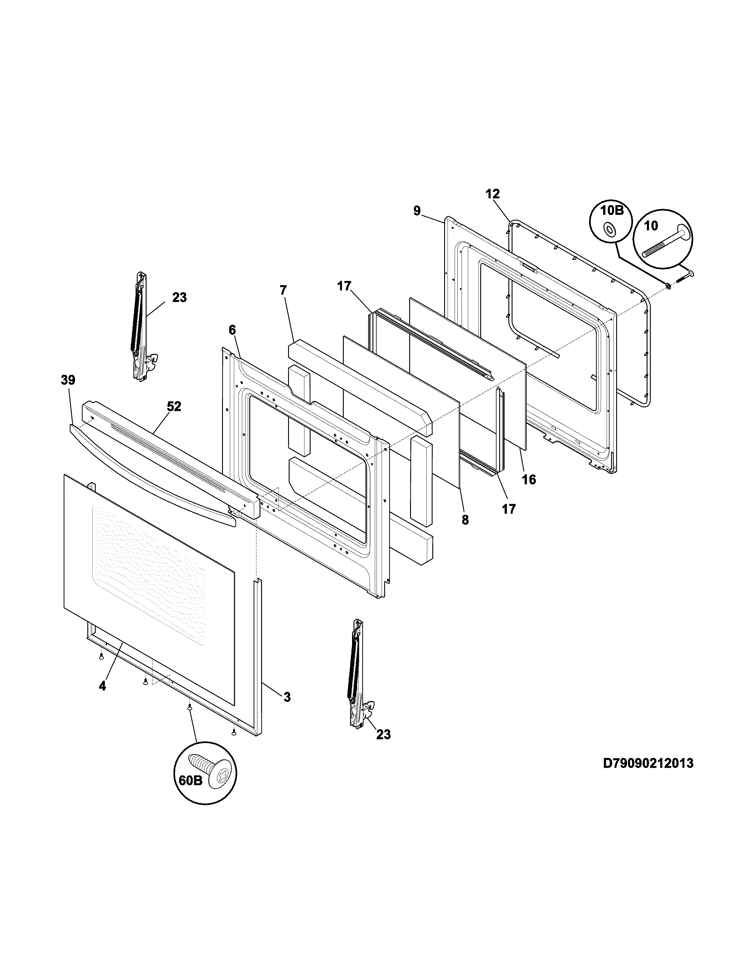 Kenmore 79094192311 door diagram