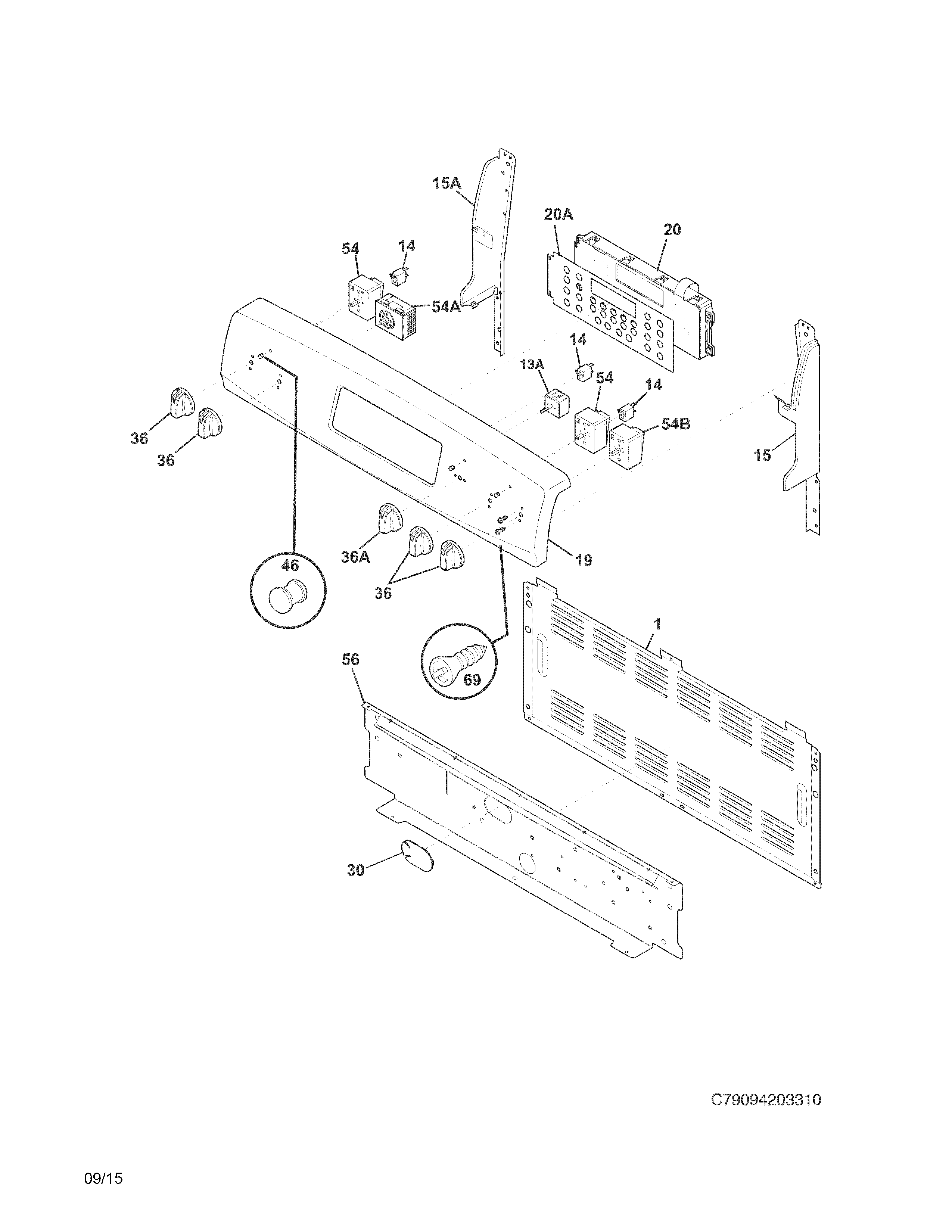 Kenmore 79095053311 backguard diagram