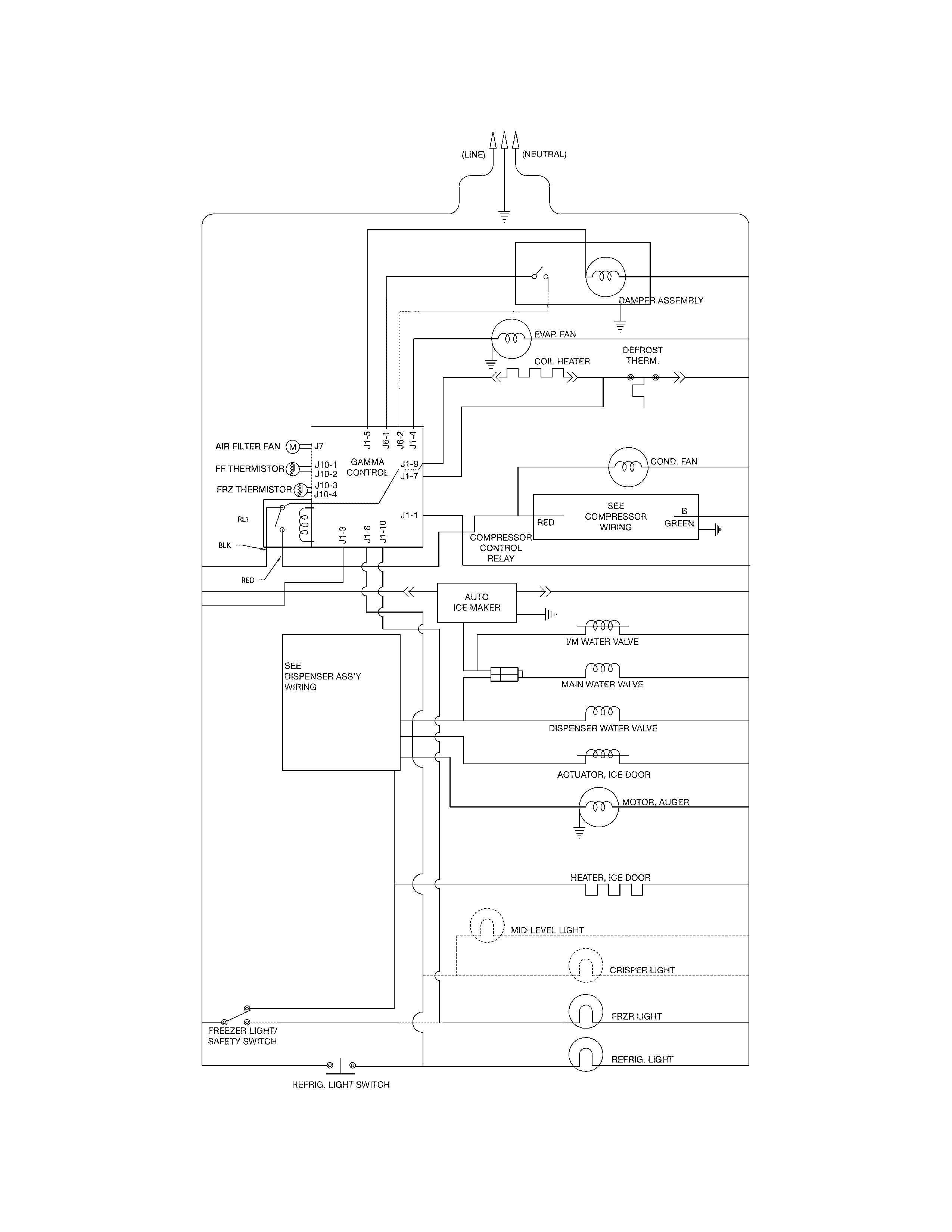 Frigidaire FFHS2311PFDA wiring schematic diagram