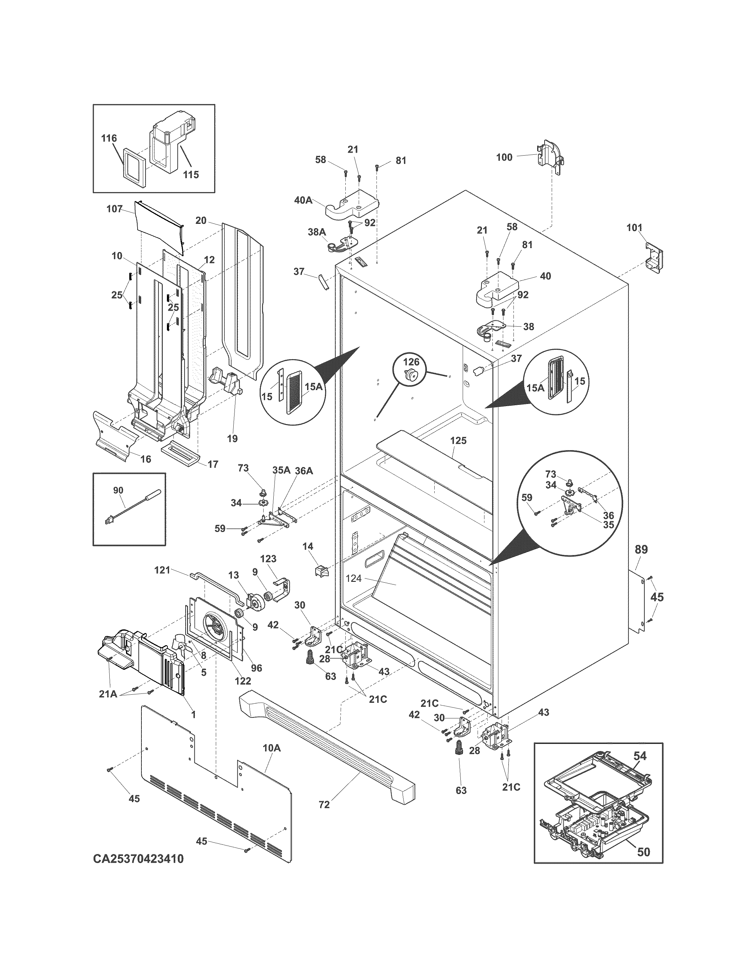 Frigidaire FGHN2866PF6A cabinet diagram