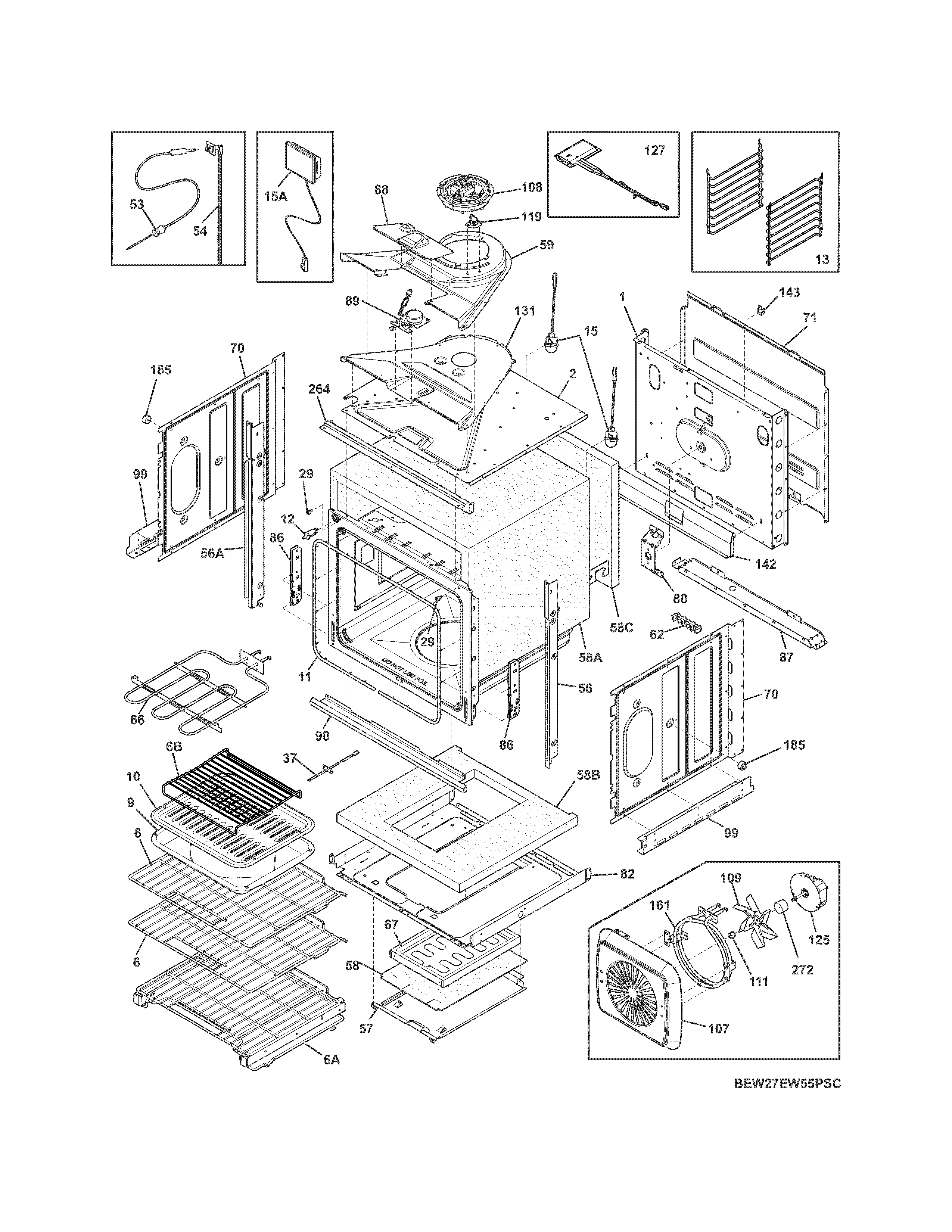 Electrolux EW27EW55PSC body diagram