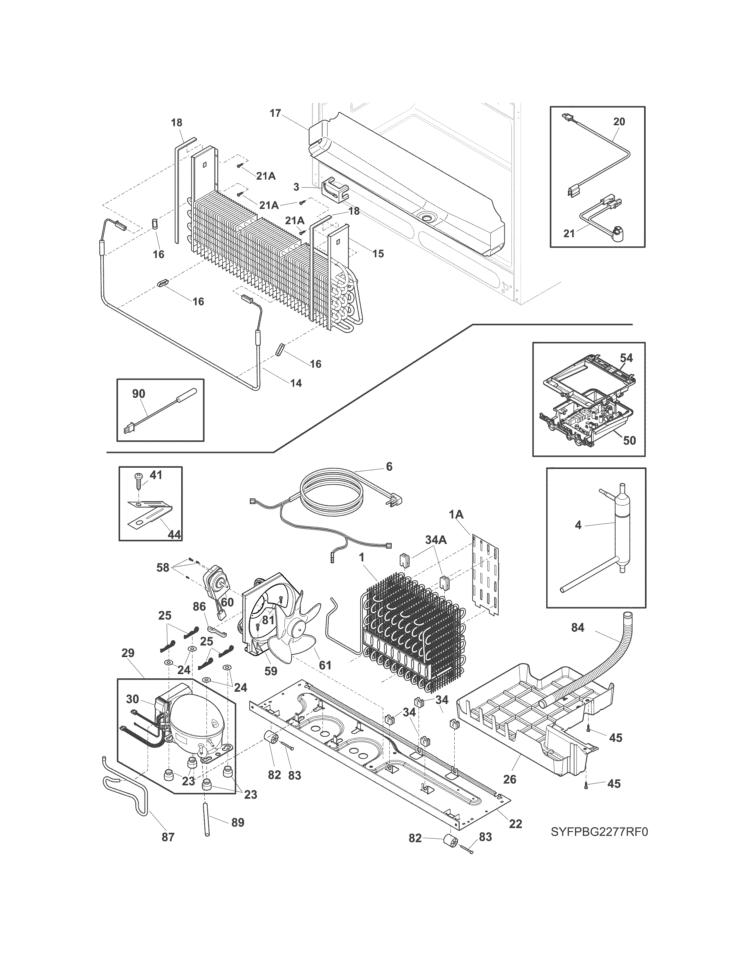 Frigidaire FFHN2740PP3A cooling system diagram