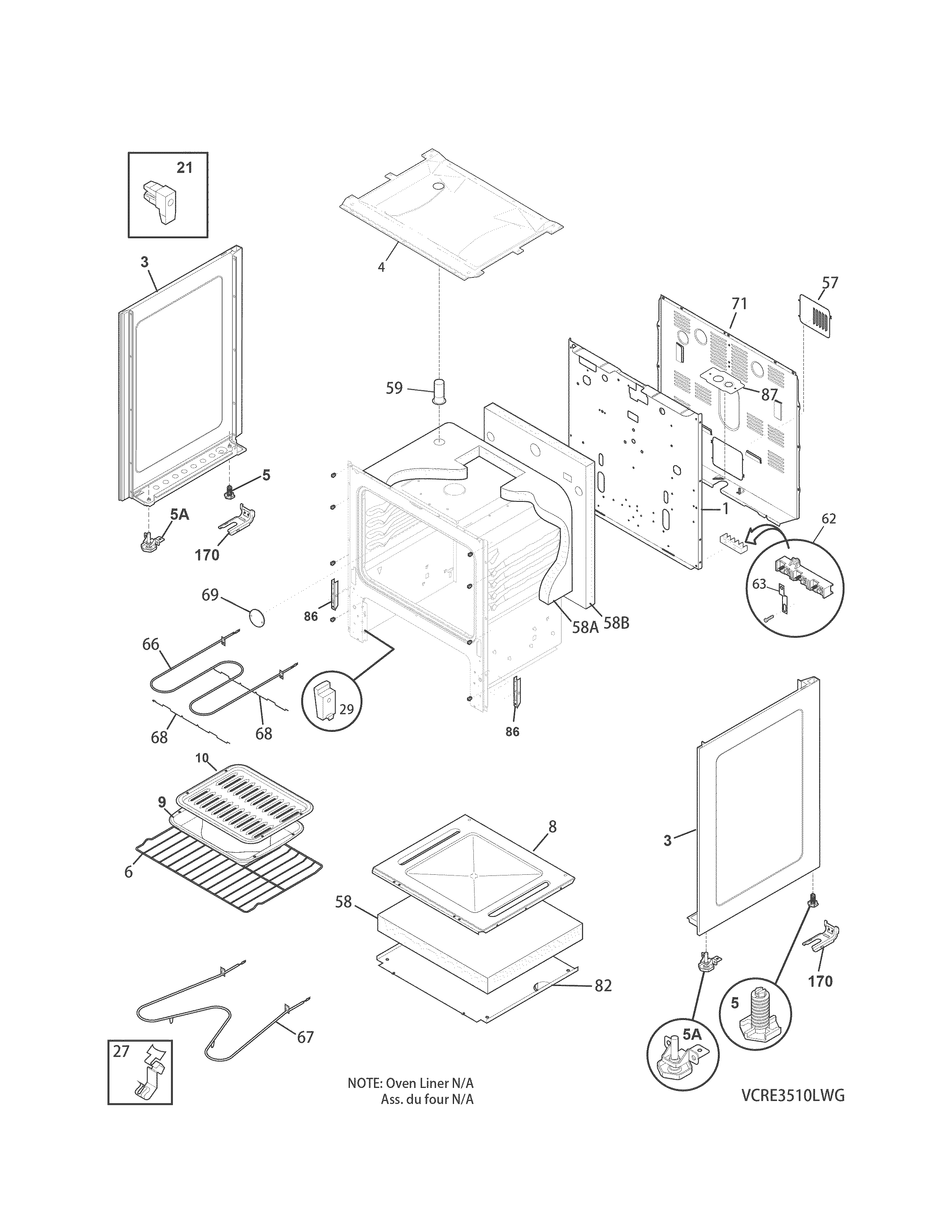 Kenmore 7906409130D body diagram