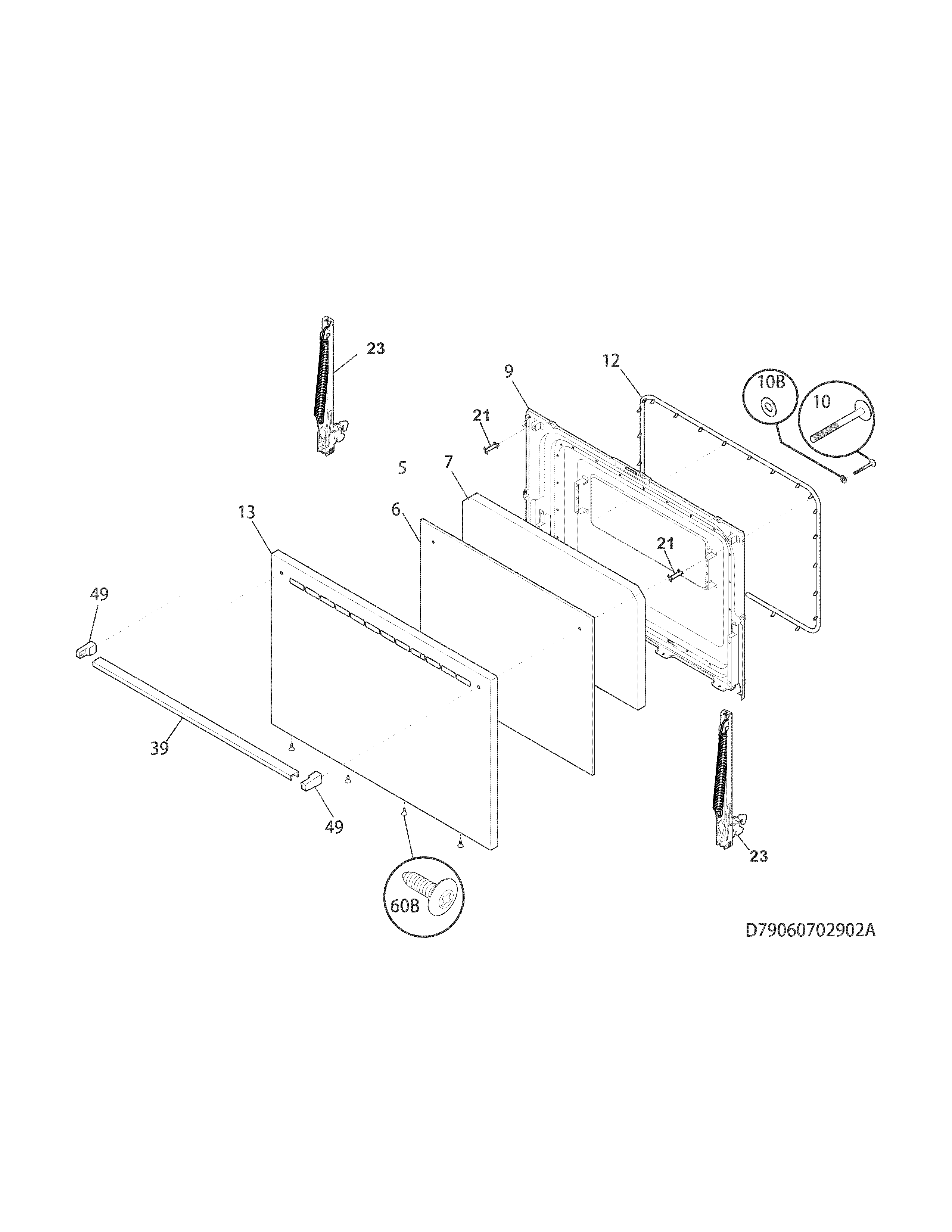 Kenmore 7906409130D door diagram