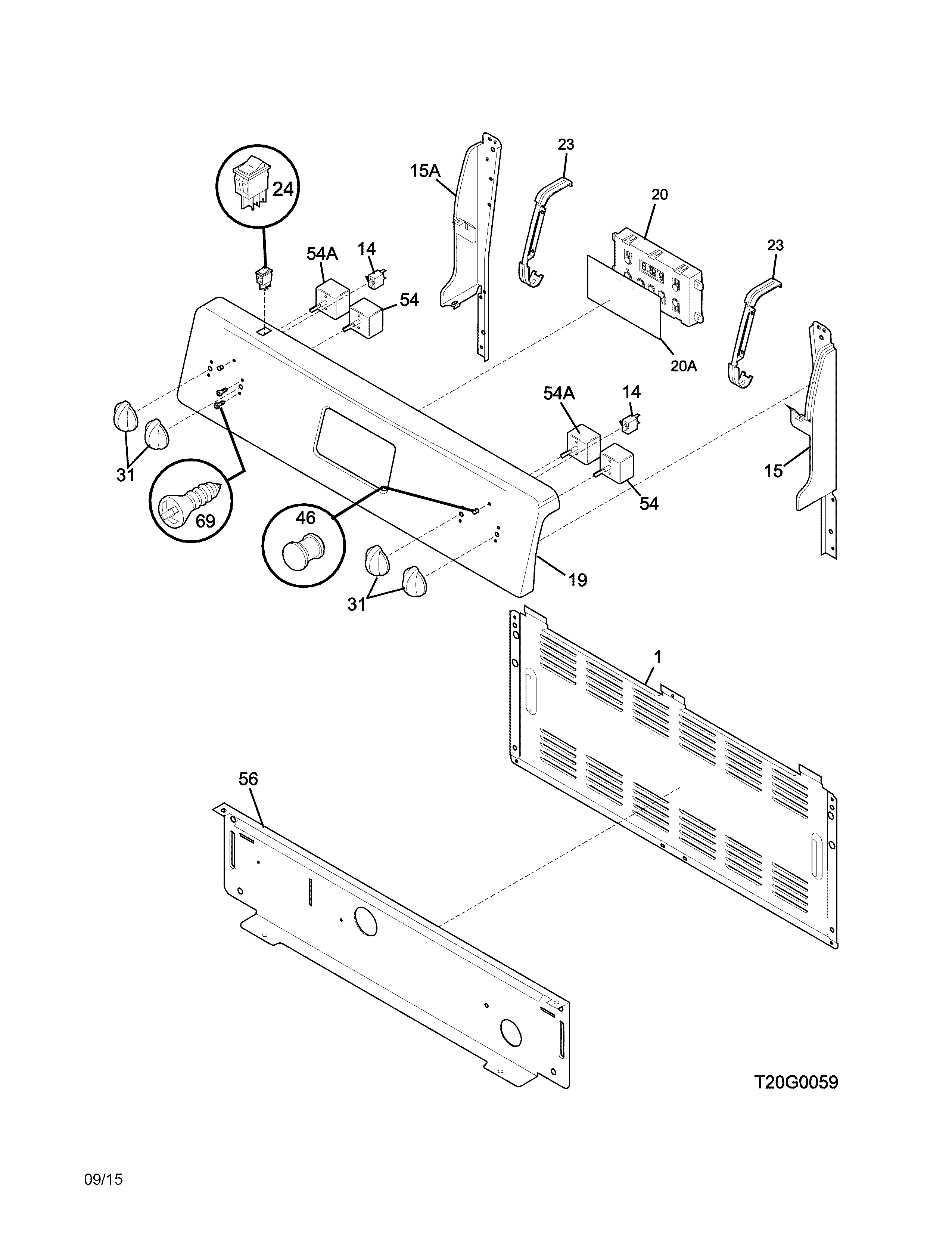 Crosley CCRE3530LWF backguard diagram