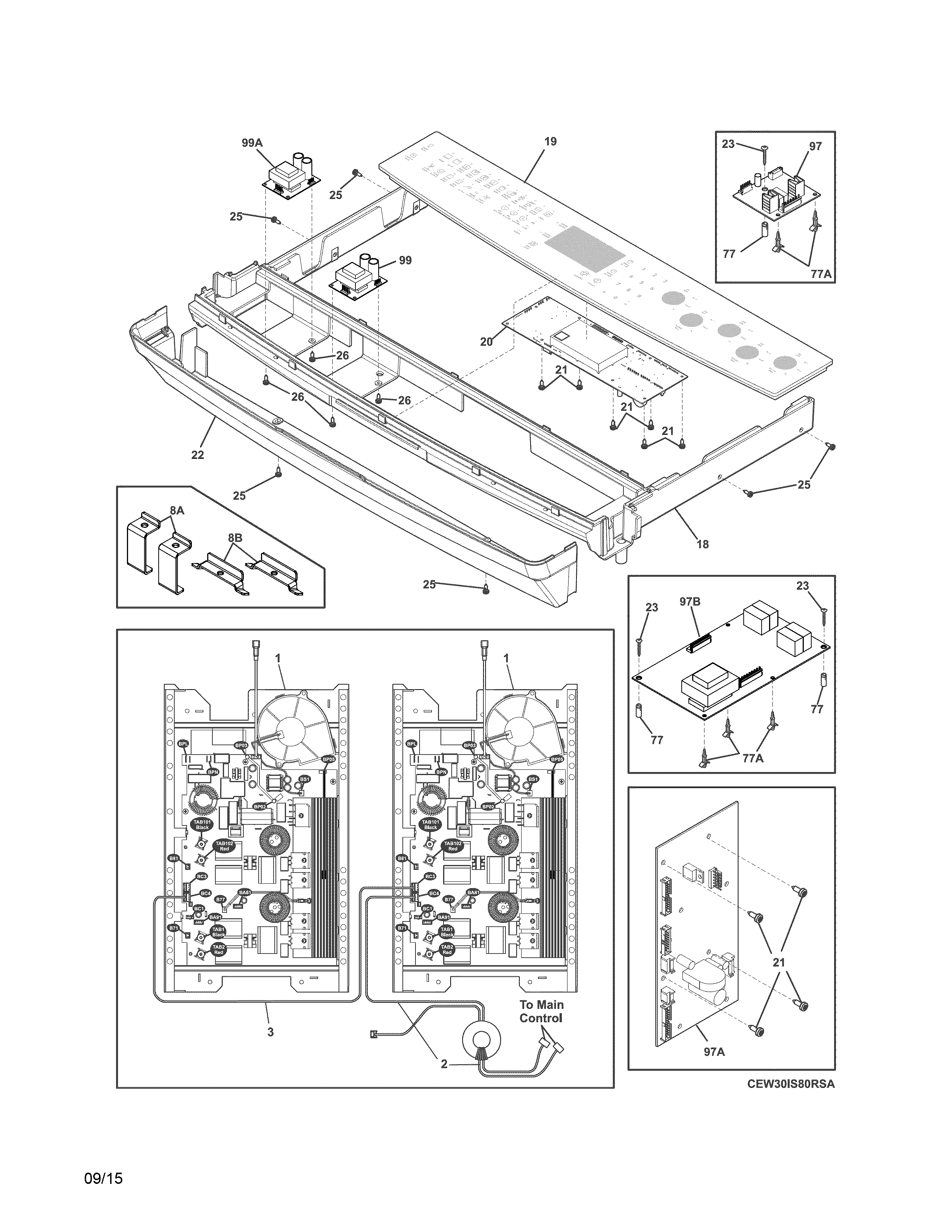 Electrolux EW30IS8CRSA backguard diagram