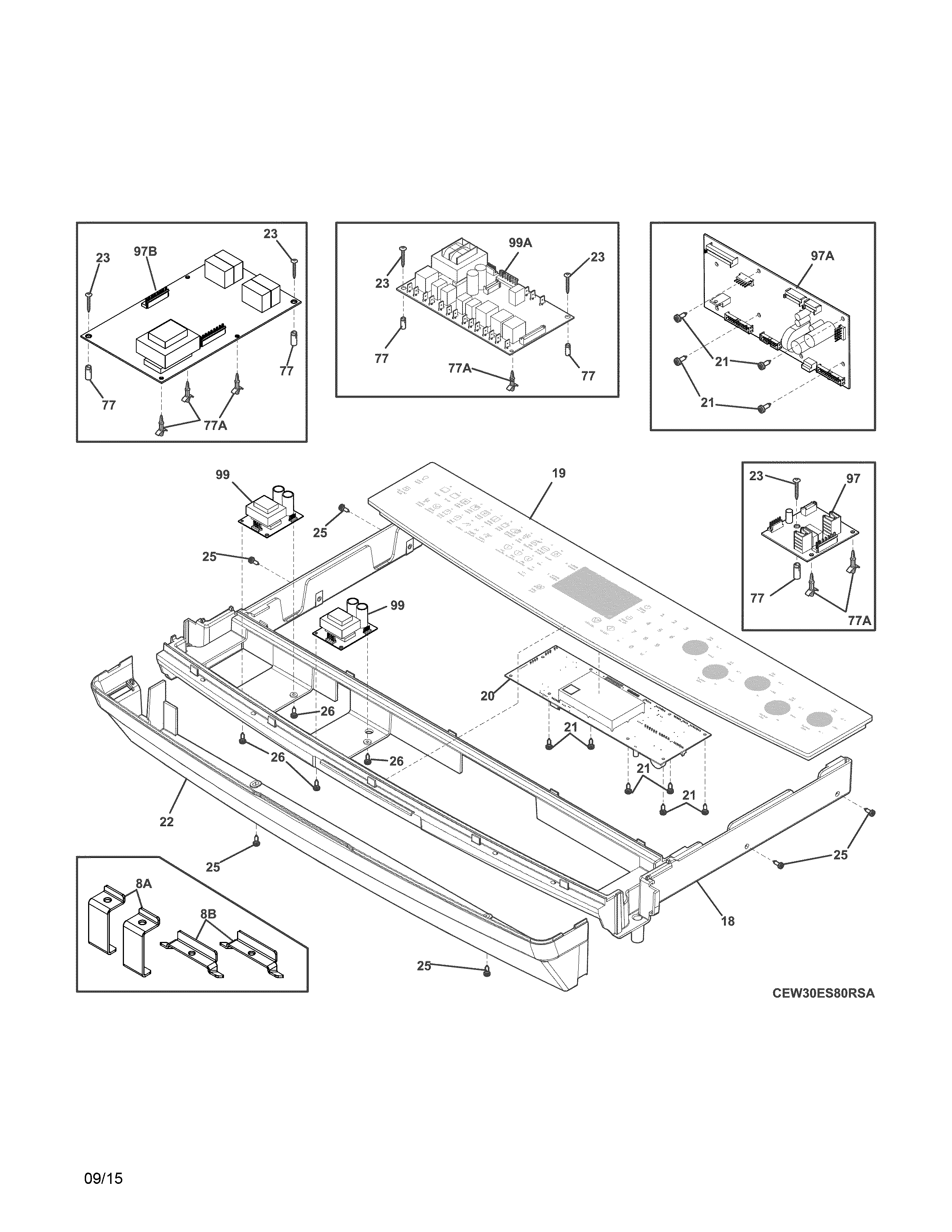 Electrolux EW30ES80RSA backguard diagram