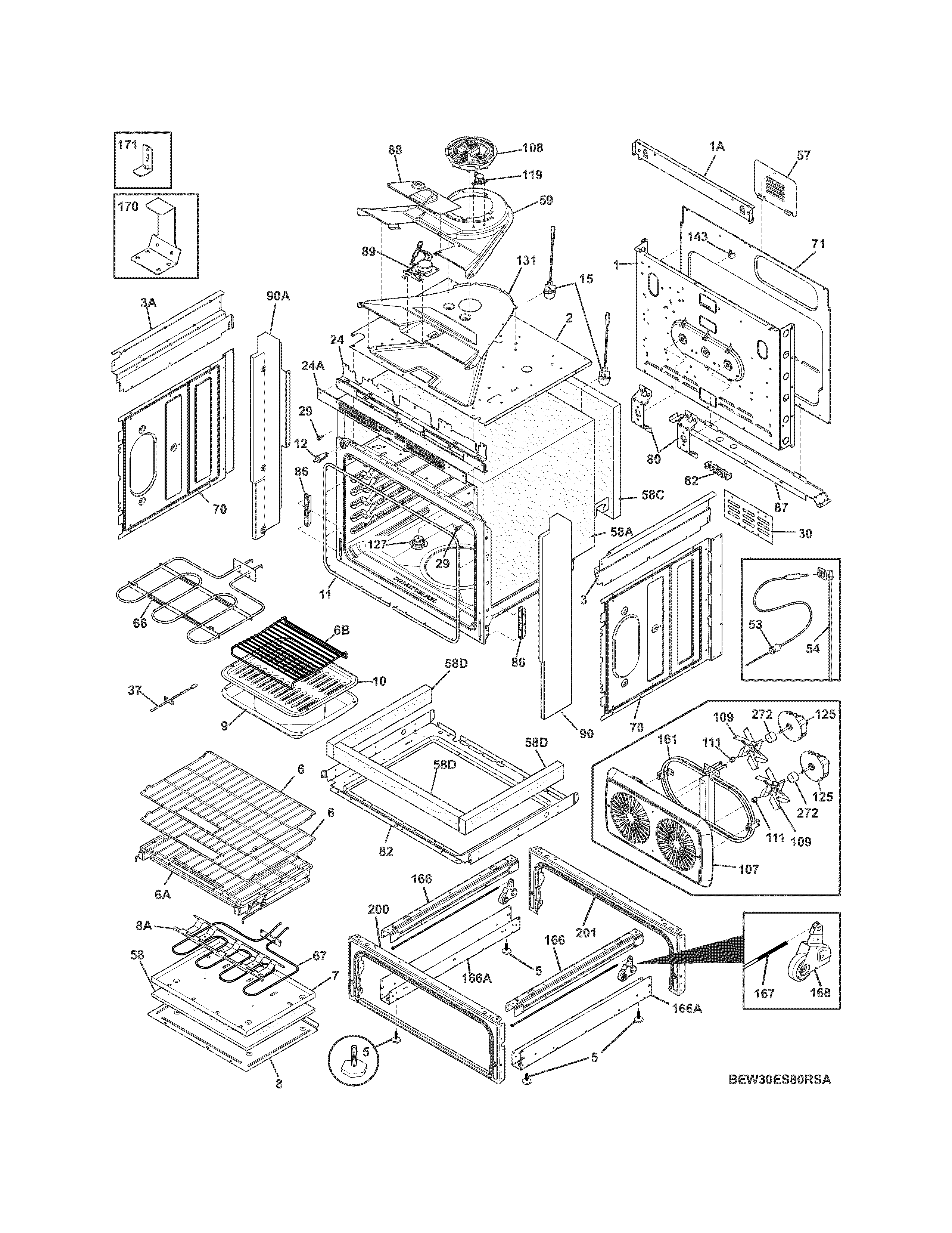 Electrolux EW30ES80RSA body diagram