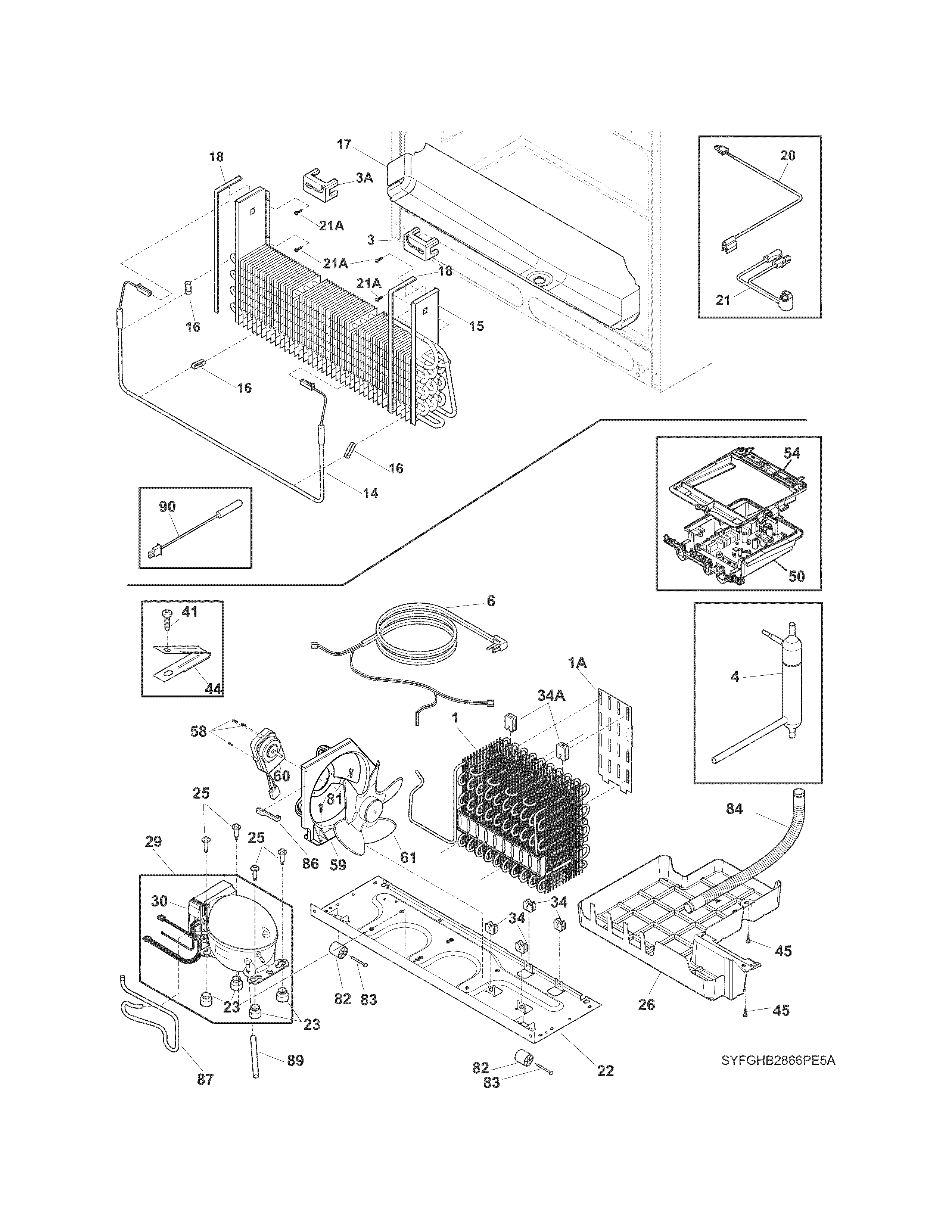 Frigidaire FGHB2866PF9A cooling system diagram
