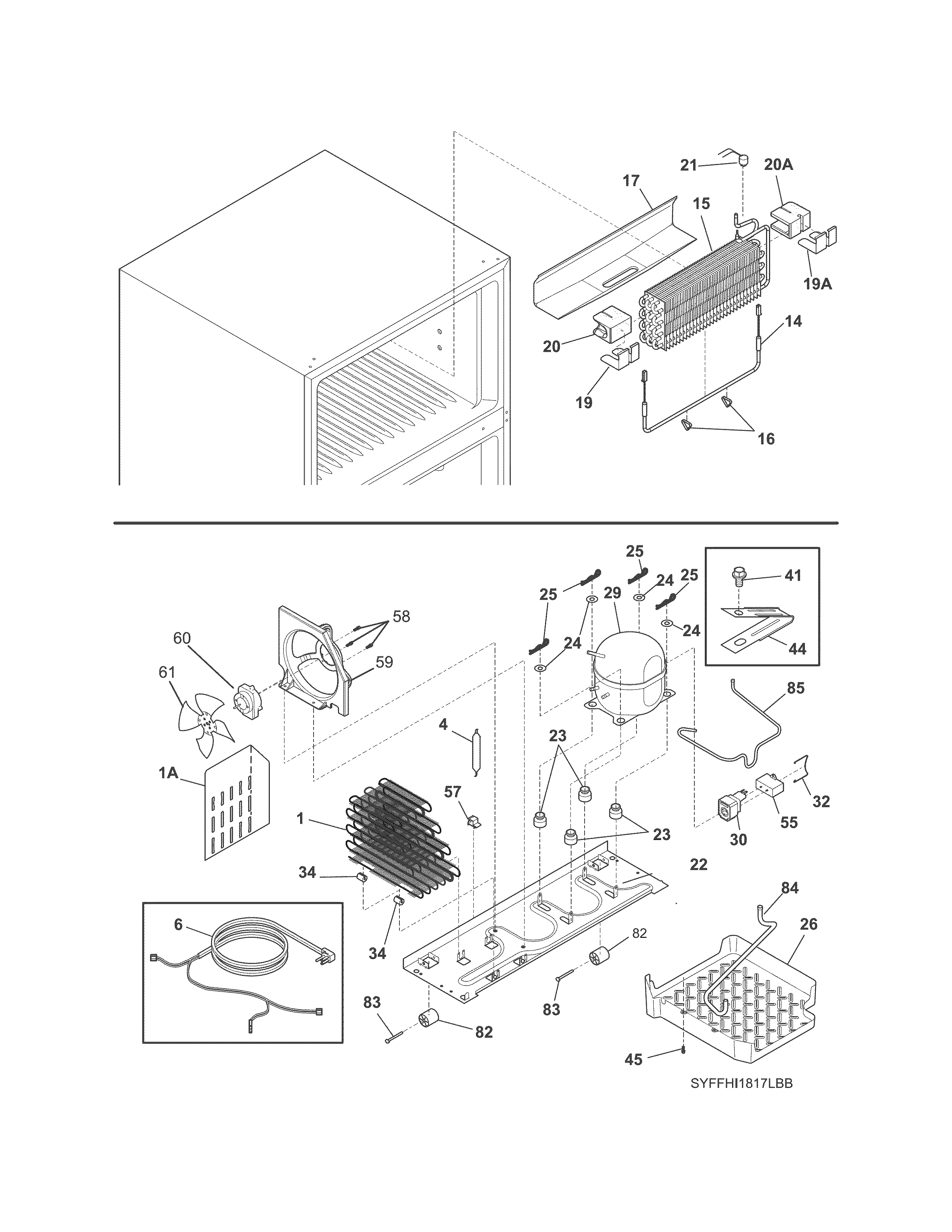 Frigidaire FFTR1814QW1 system diagram