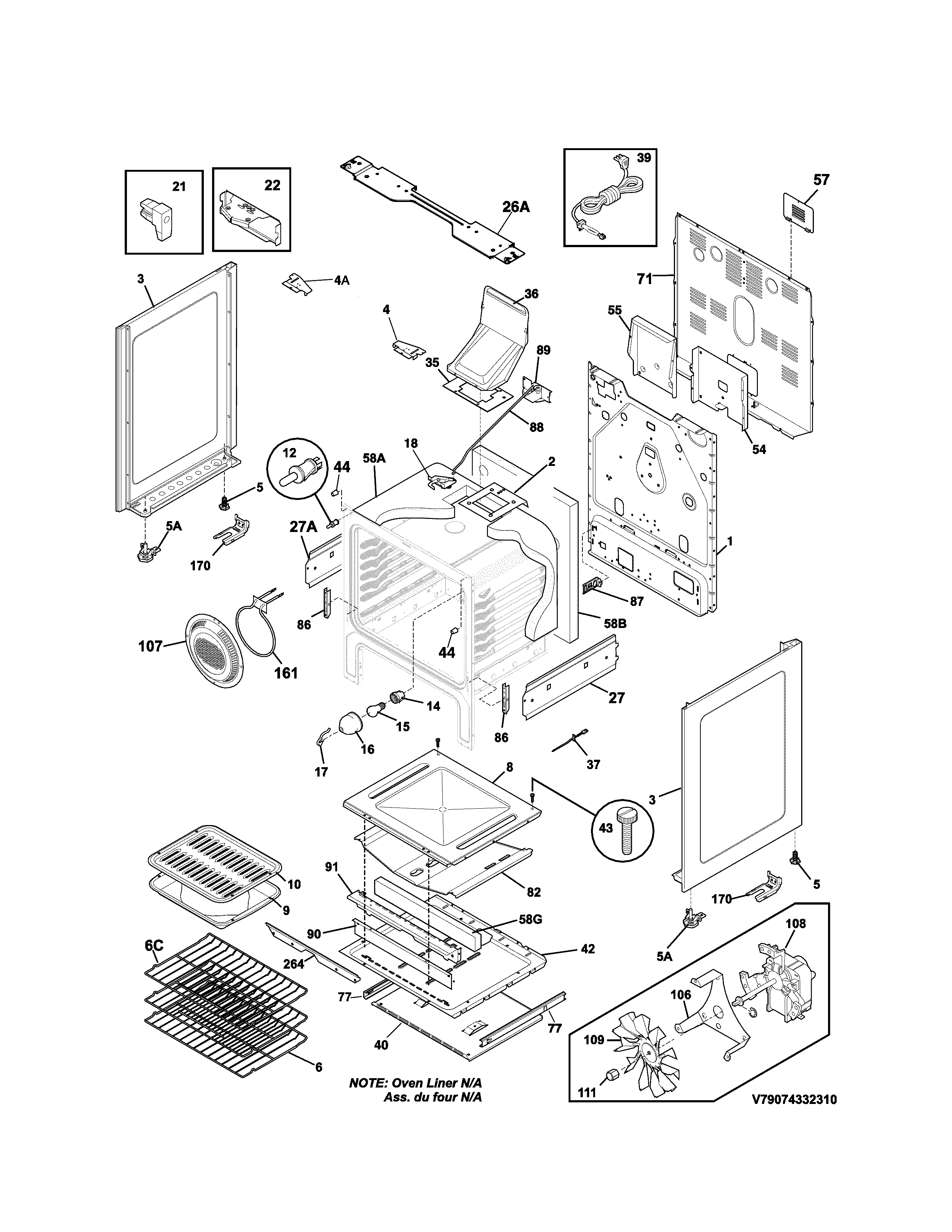 Kenmore 79074343311 body diagram