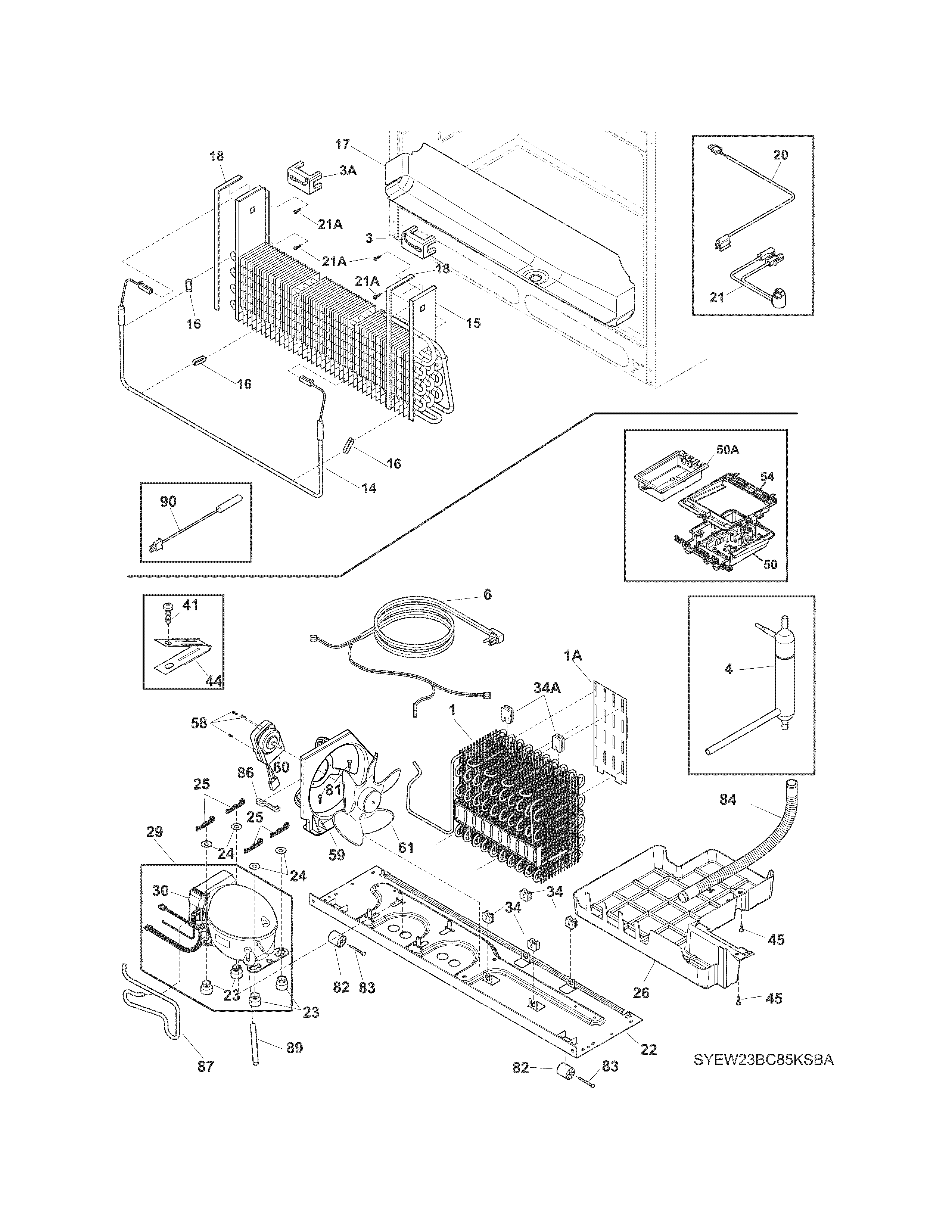 Electrolux EI23BC35KSAA cooling system diagram