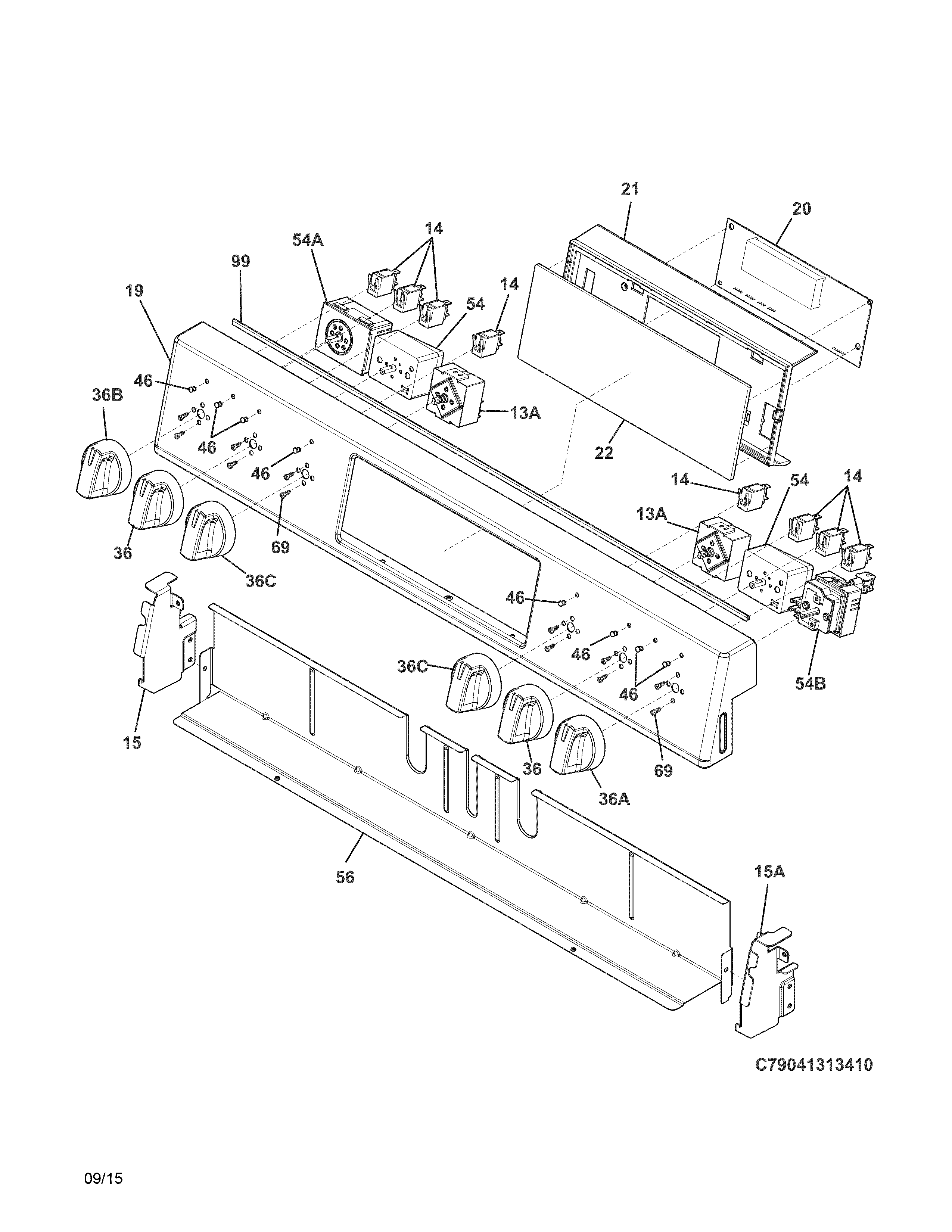 Kenmore Elite 79041313411 backguard diagram