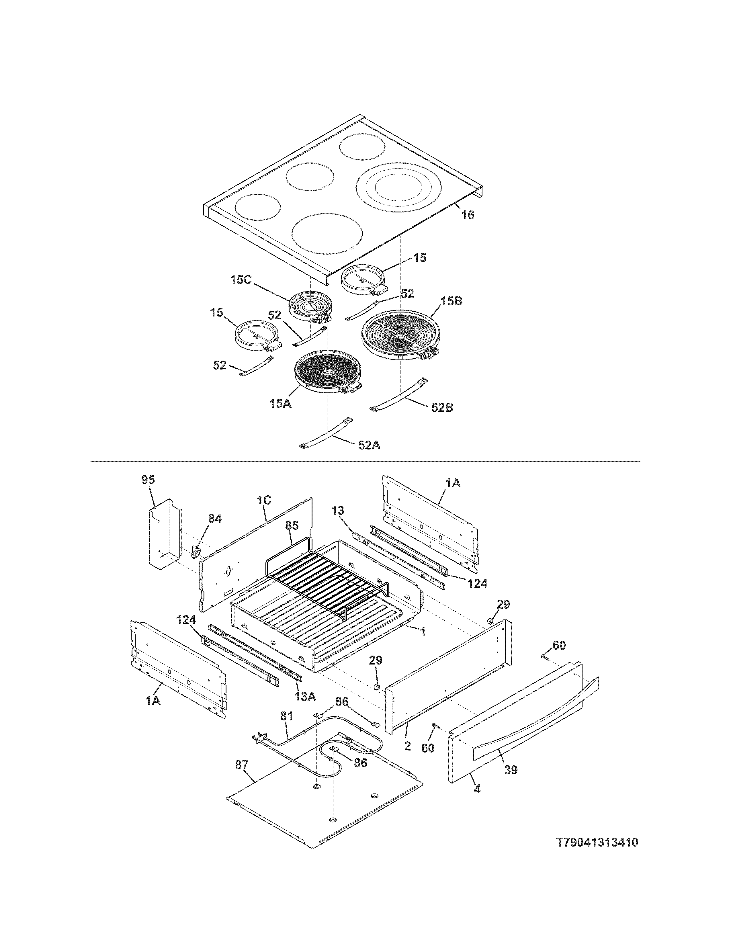 Kenmore Elite 79041313411 top/drawer diagram