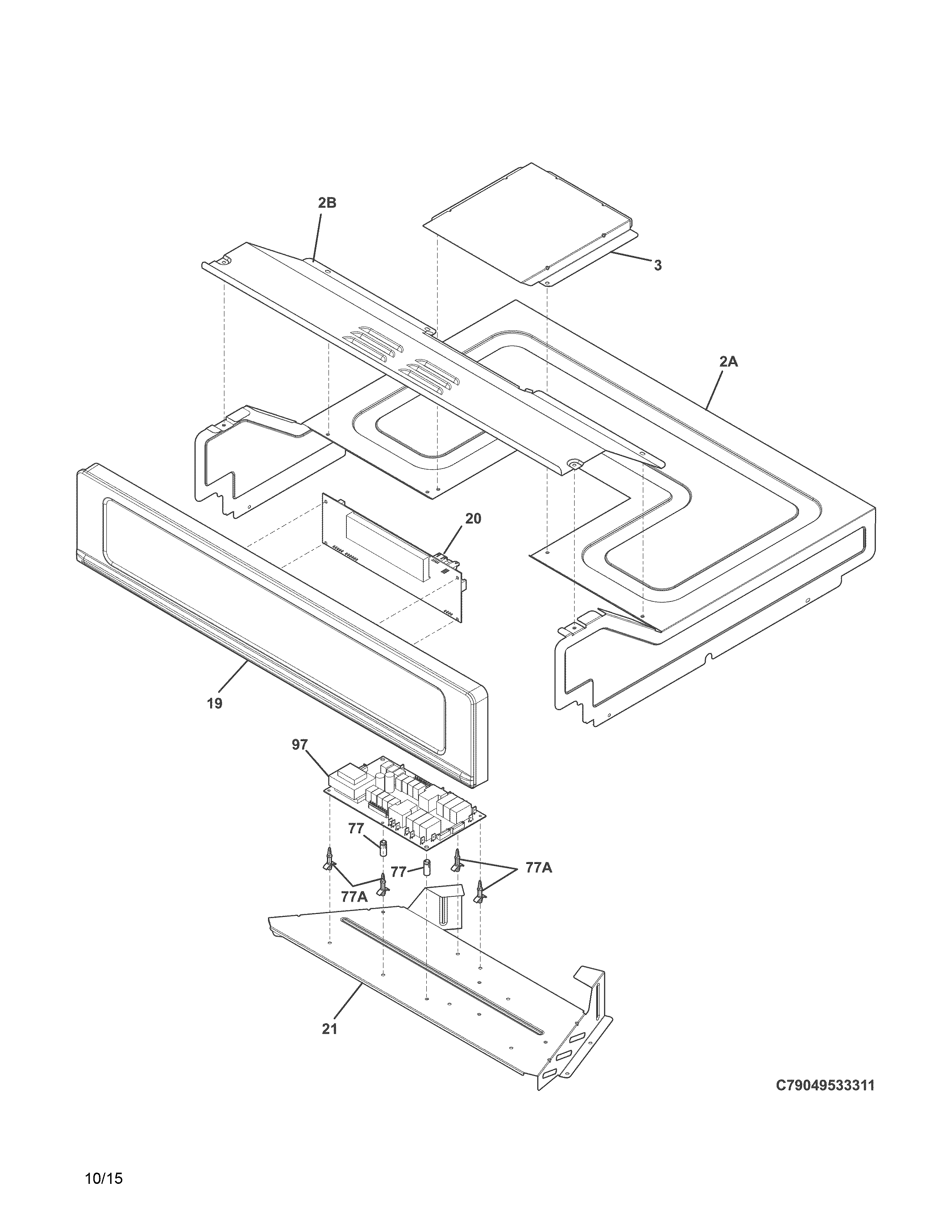 Kenmore 79049533313 control panel diagram