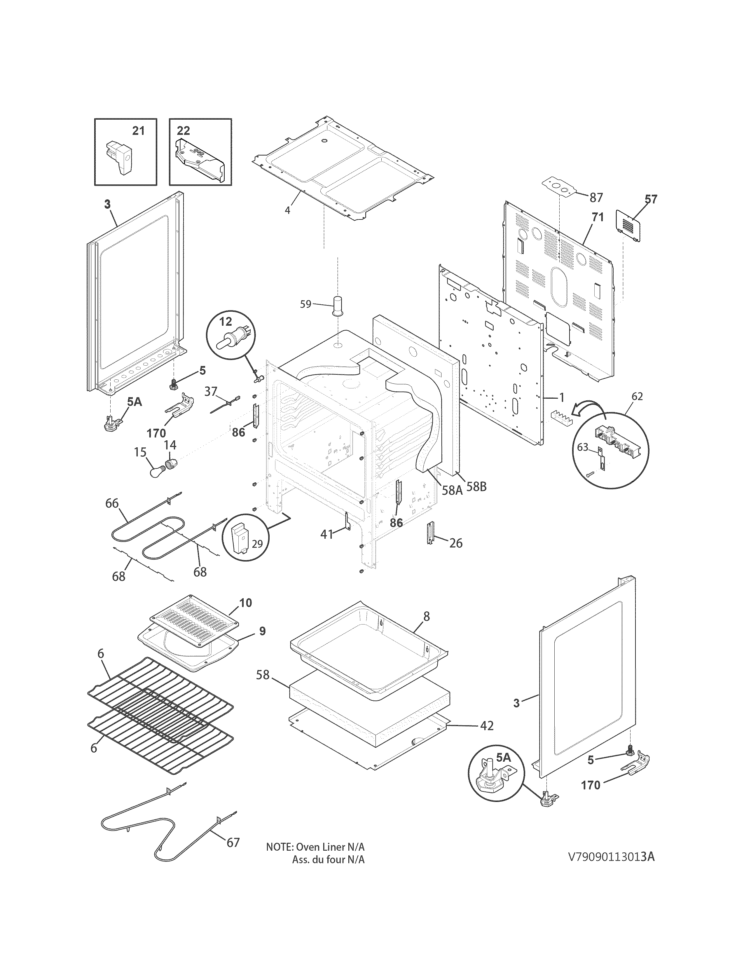 Kenmore 79093009312 body diagram