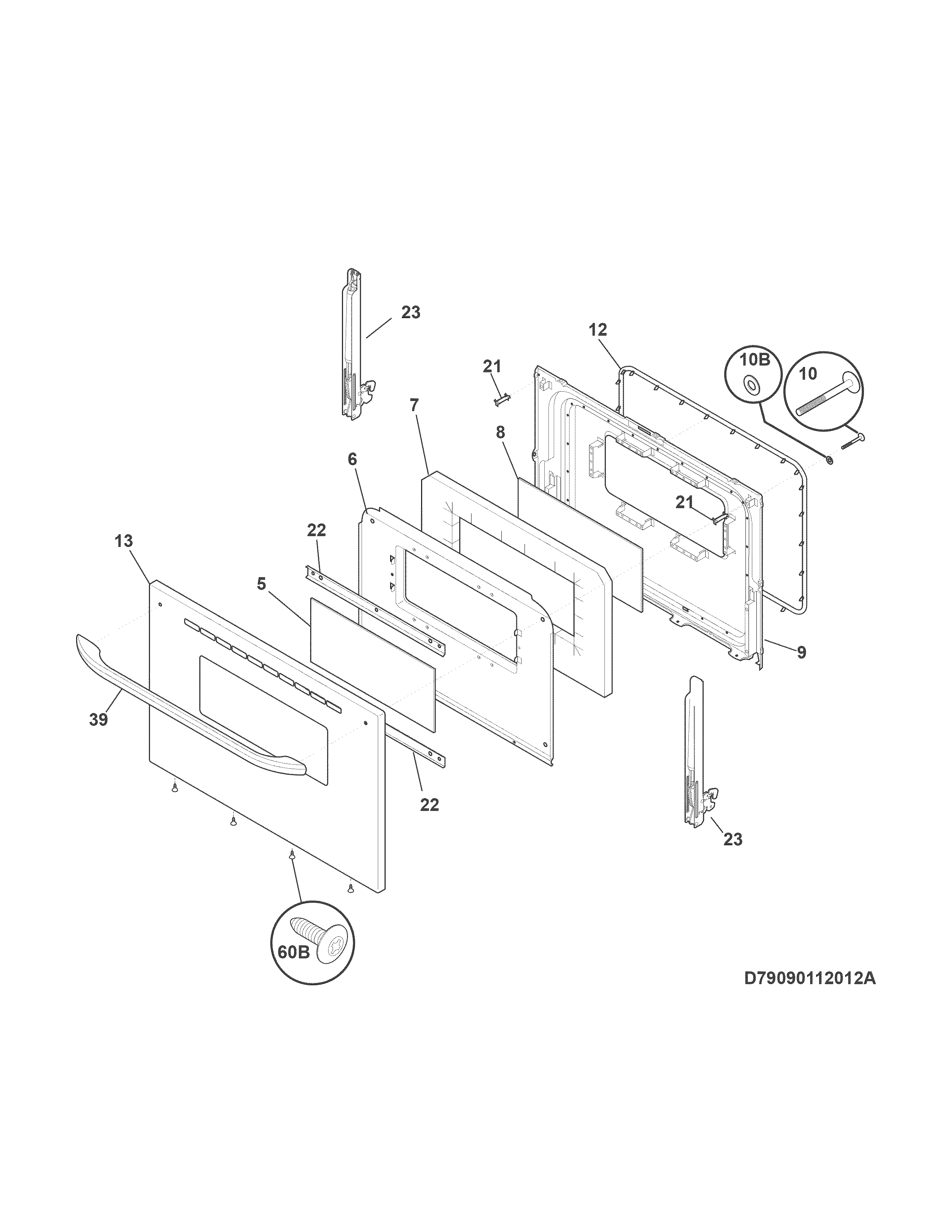 Kenmore 79093009312 door diagram