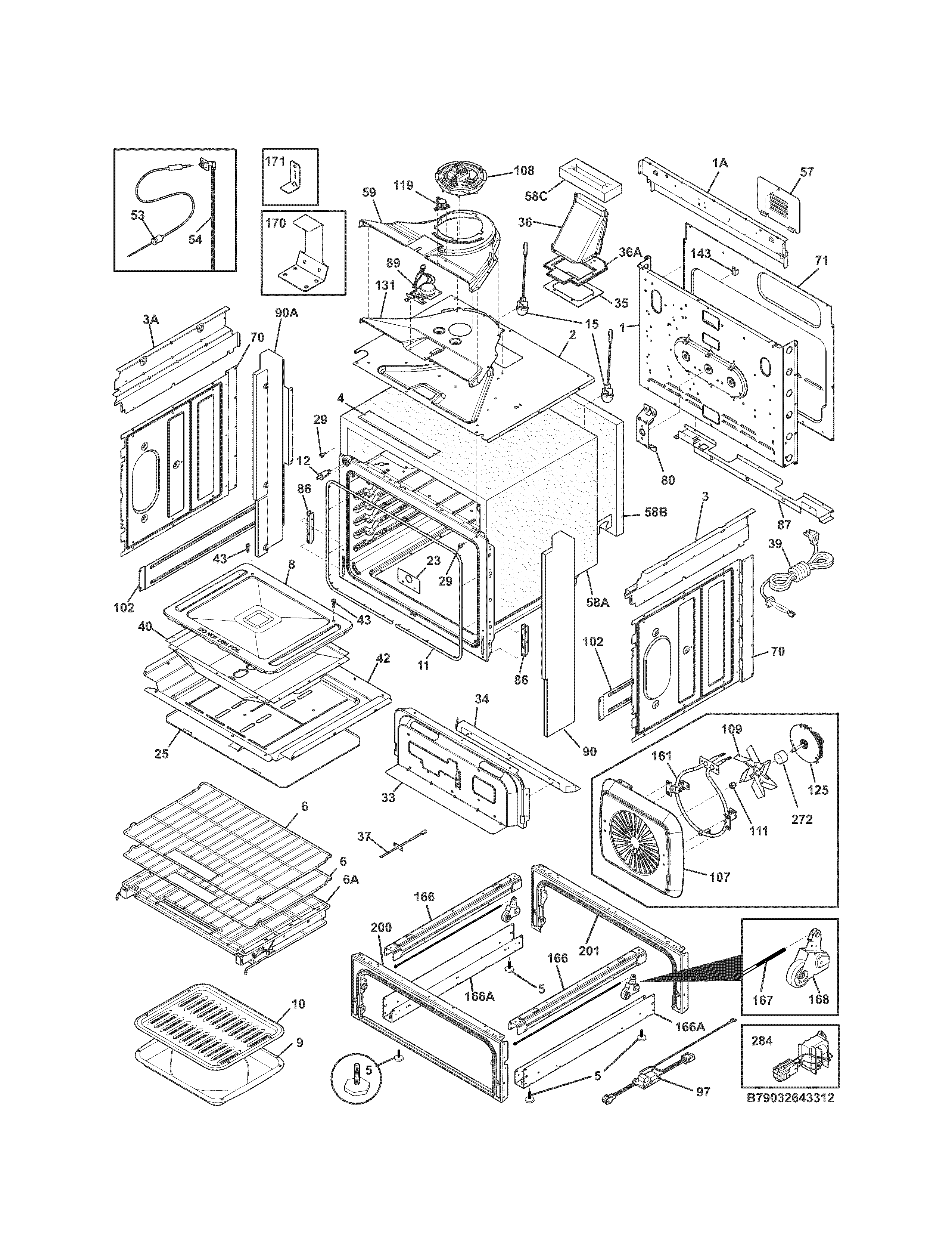 Kenmore Elite 79032643318 body diagram