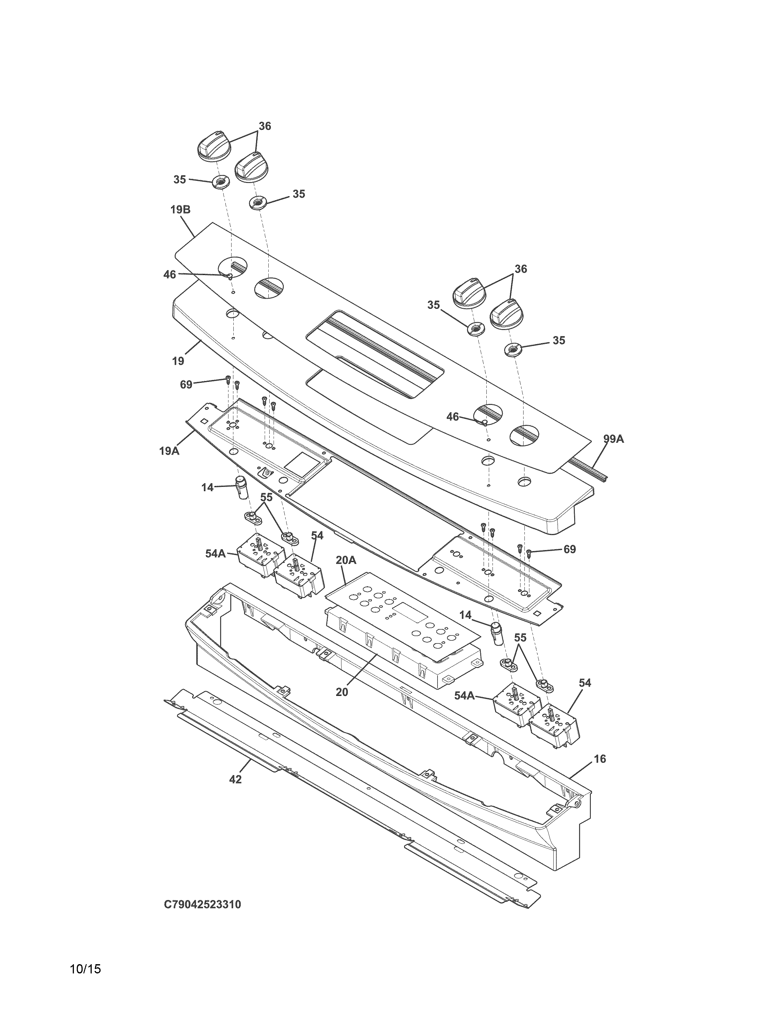 Kenmore 79042523315 backguard diagram