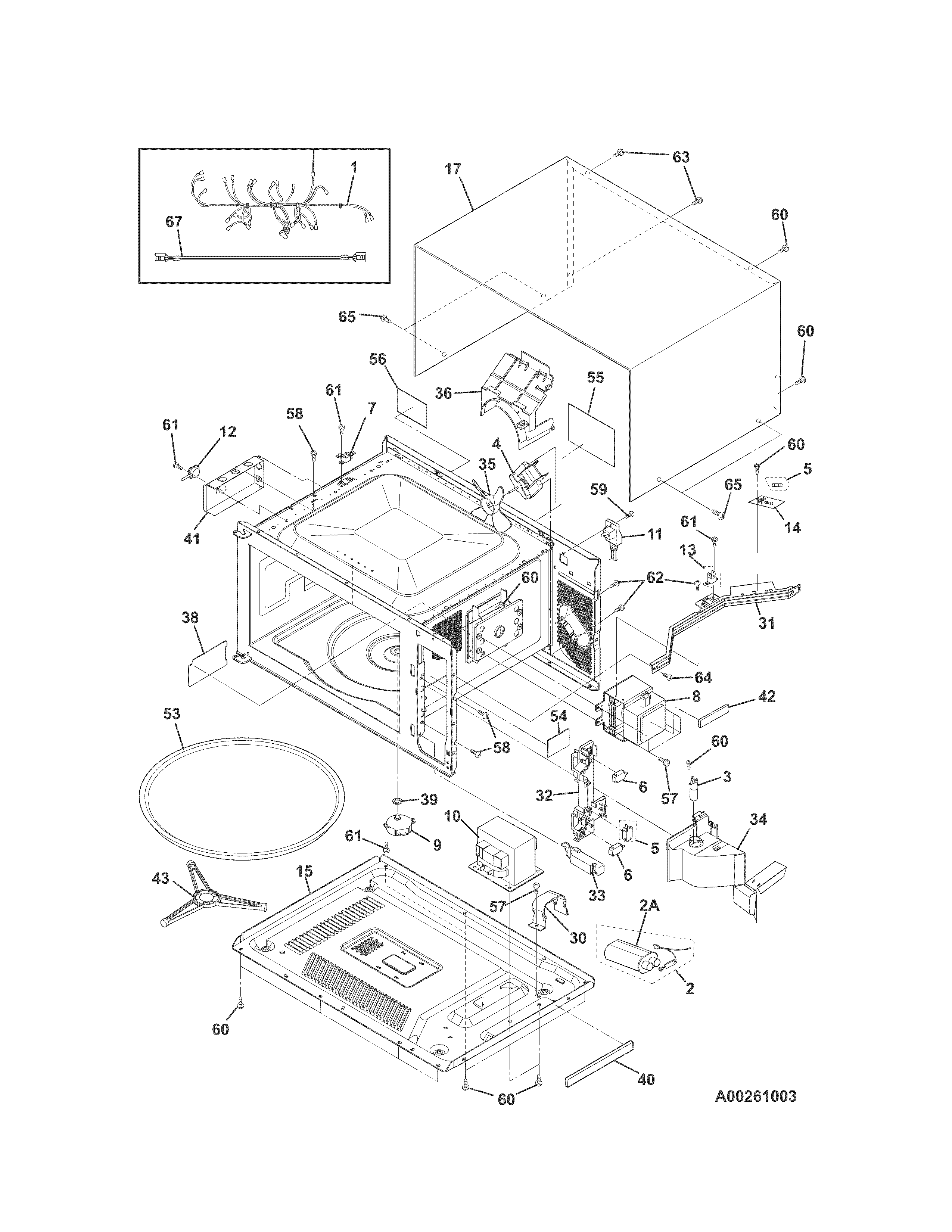 Kenmore 79049609313 microwave diagram