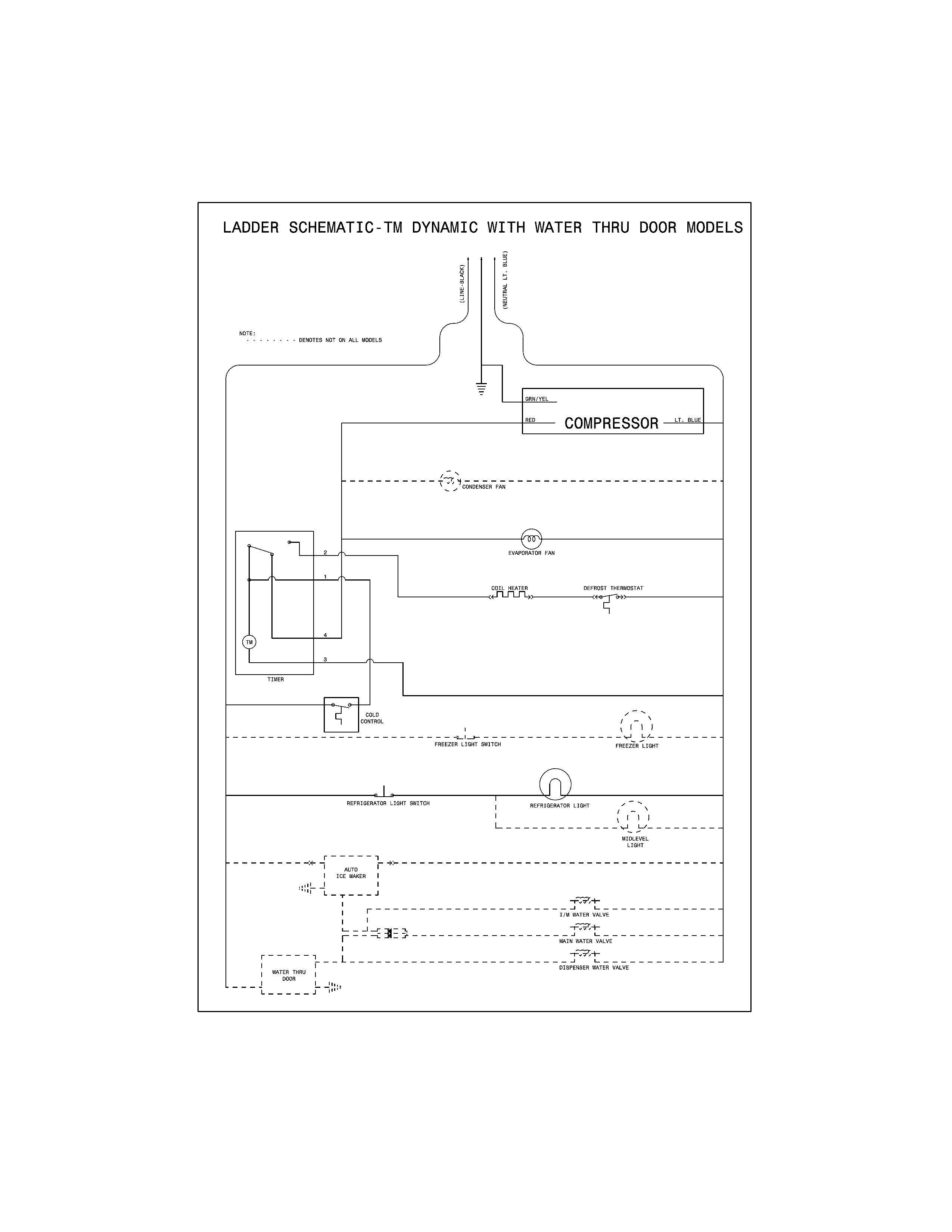 Frigidaire FFTR1614RW1 wiring schematic diagram