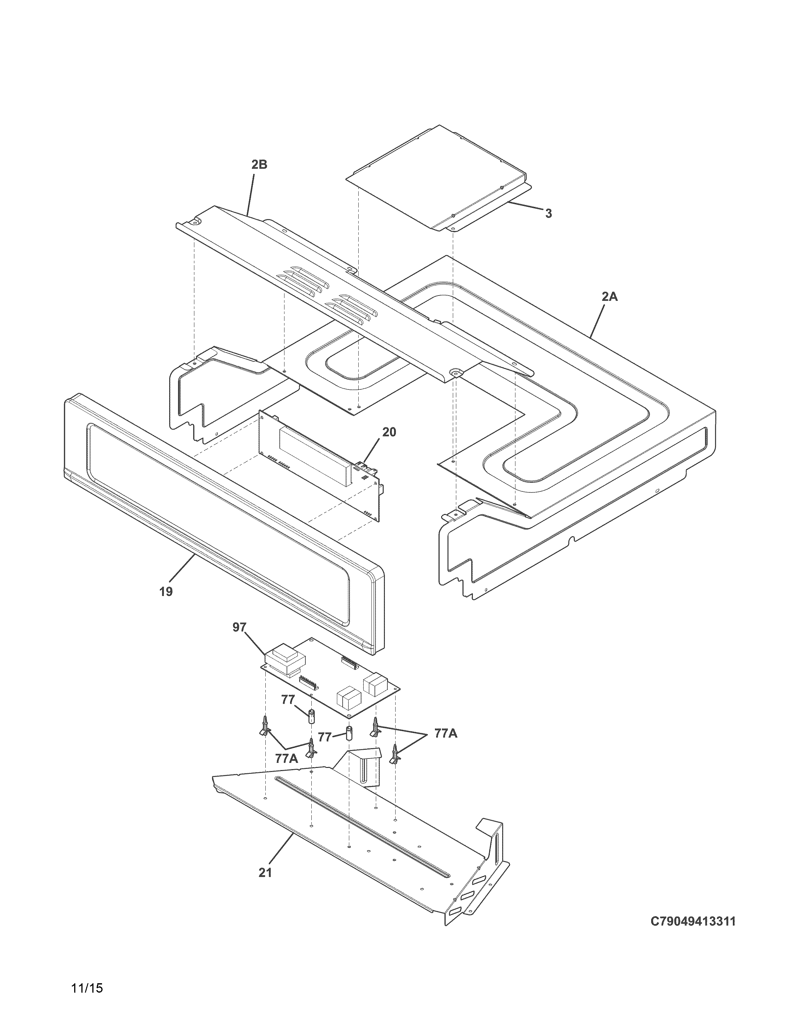 Kenmore 79049412313 control panel diagram