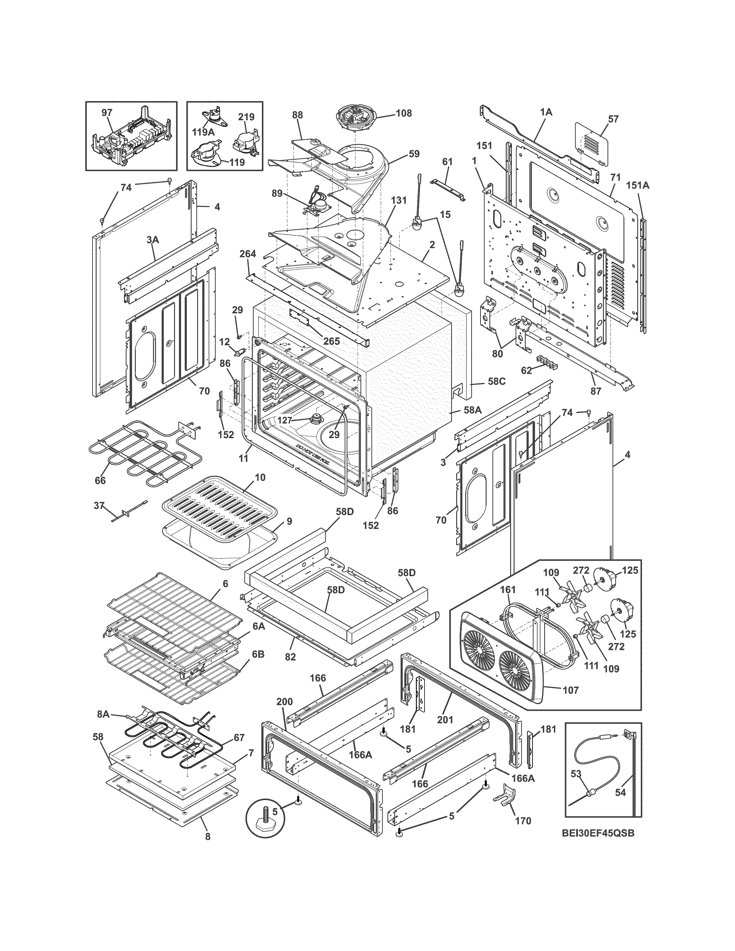 Electrolux EI30EF45QSB body diagram