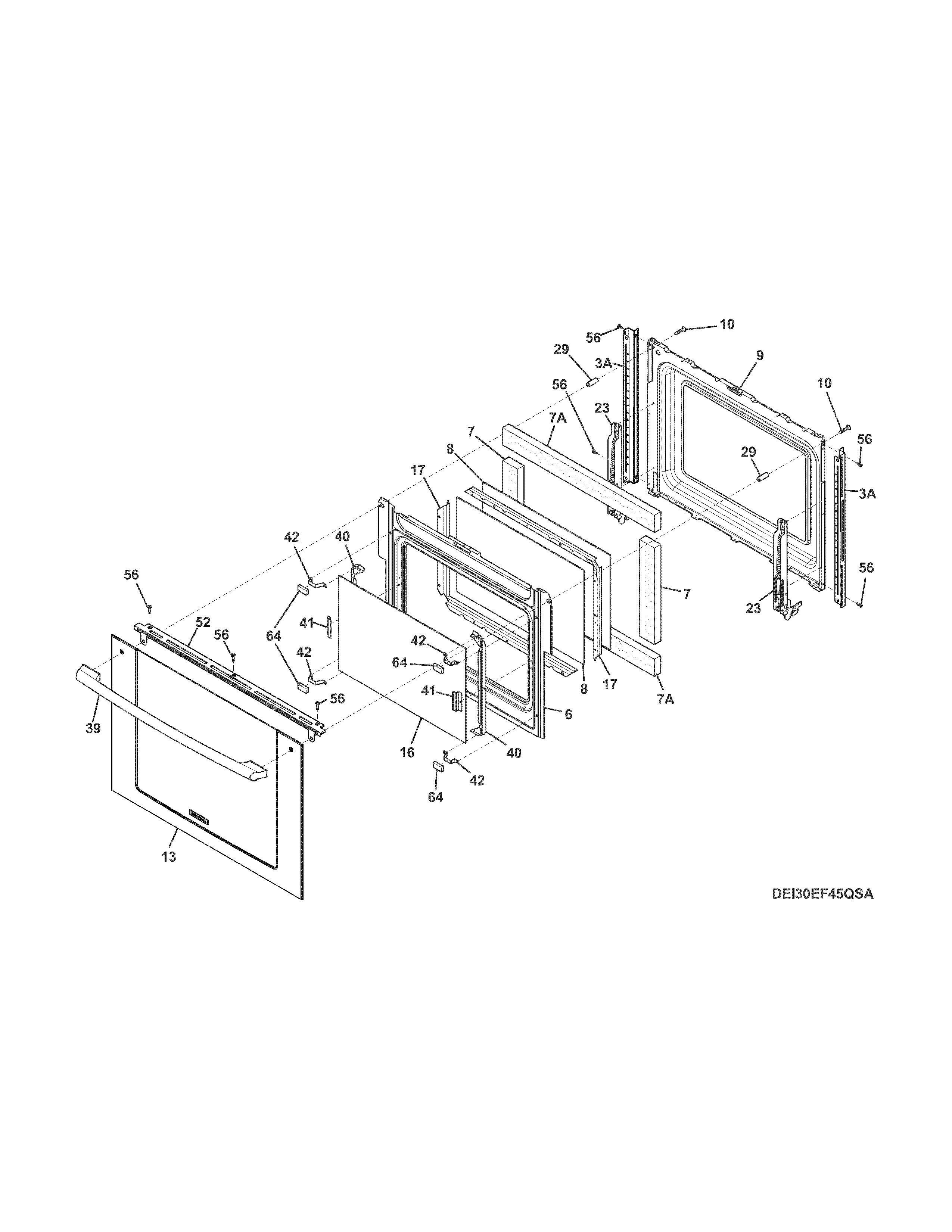 Electrolux EI30EF45QSB door diagram