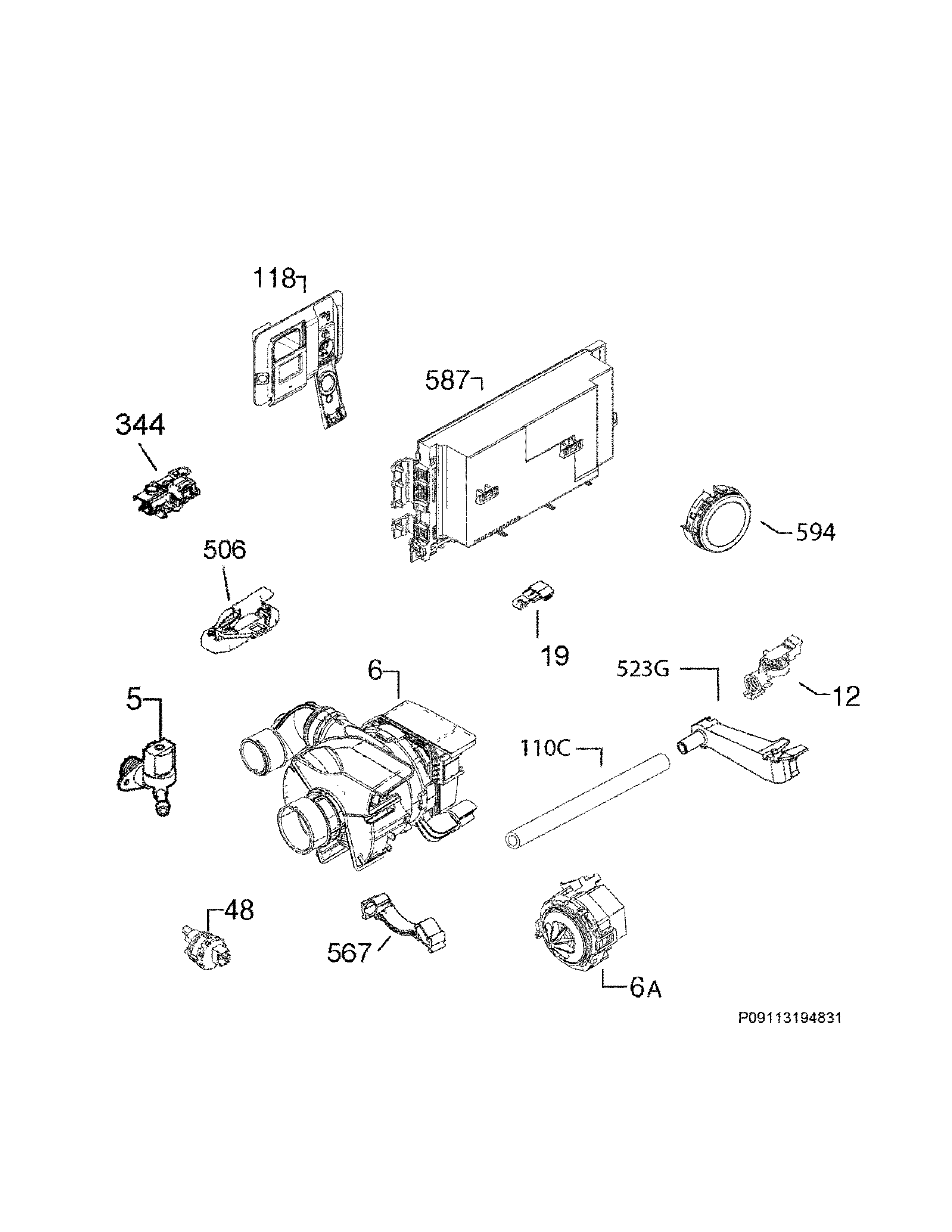 Electrolux EI24ID50QS1B electrical parts diagram