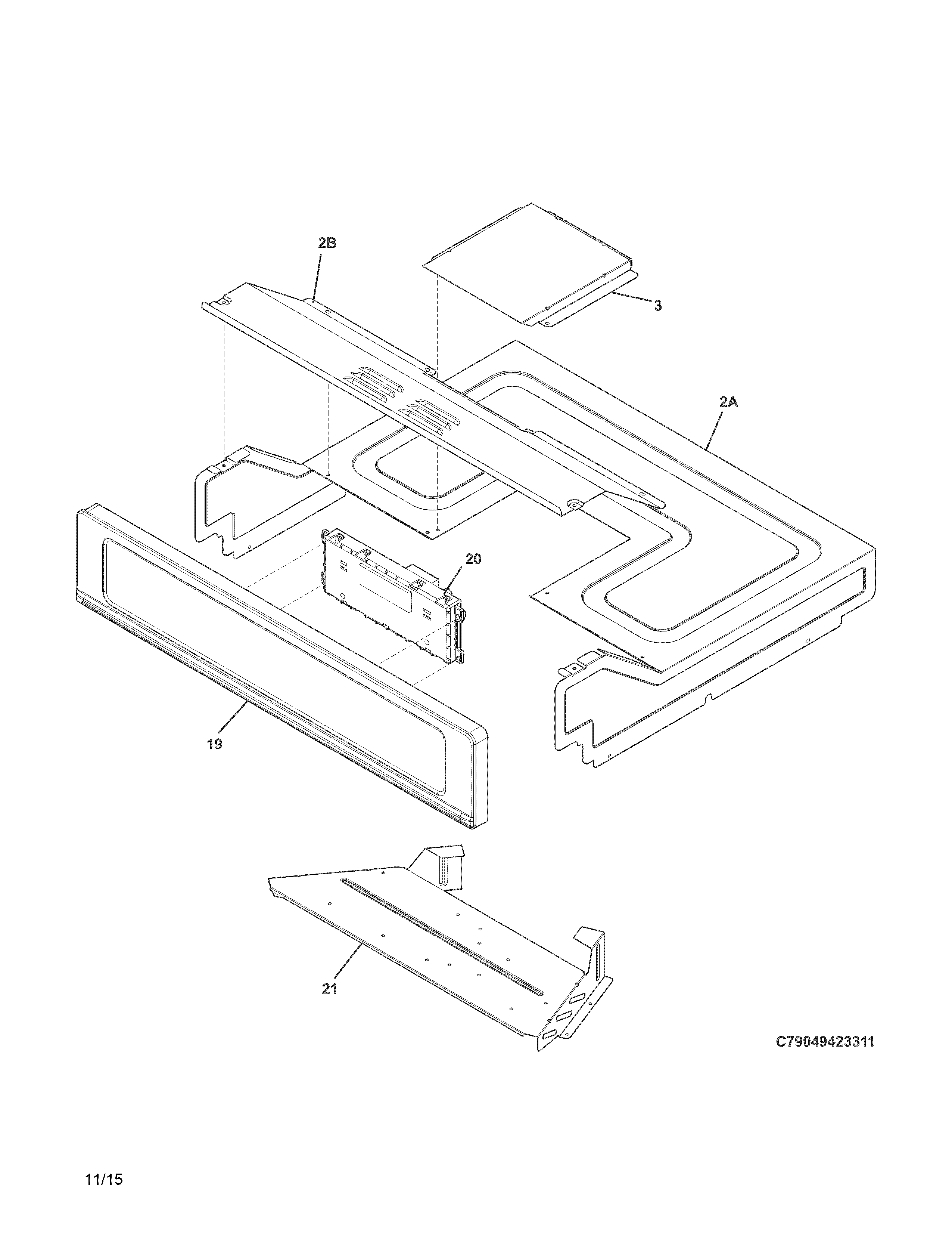 Kenmore 79049512313 control panel diagram