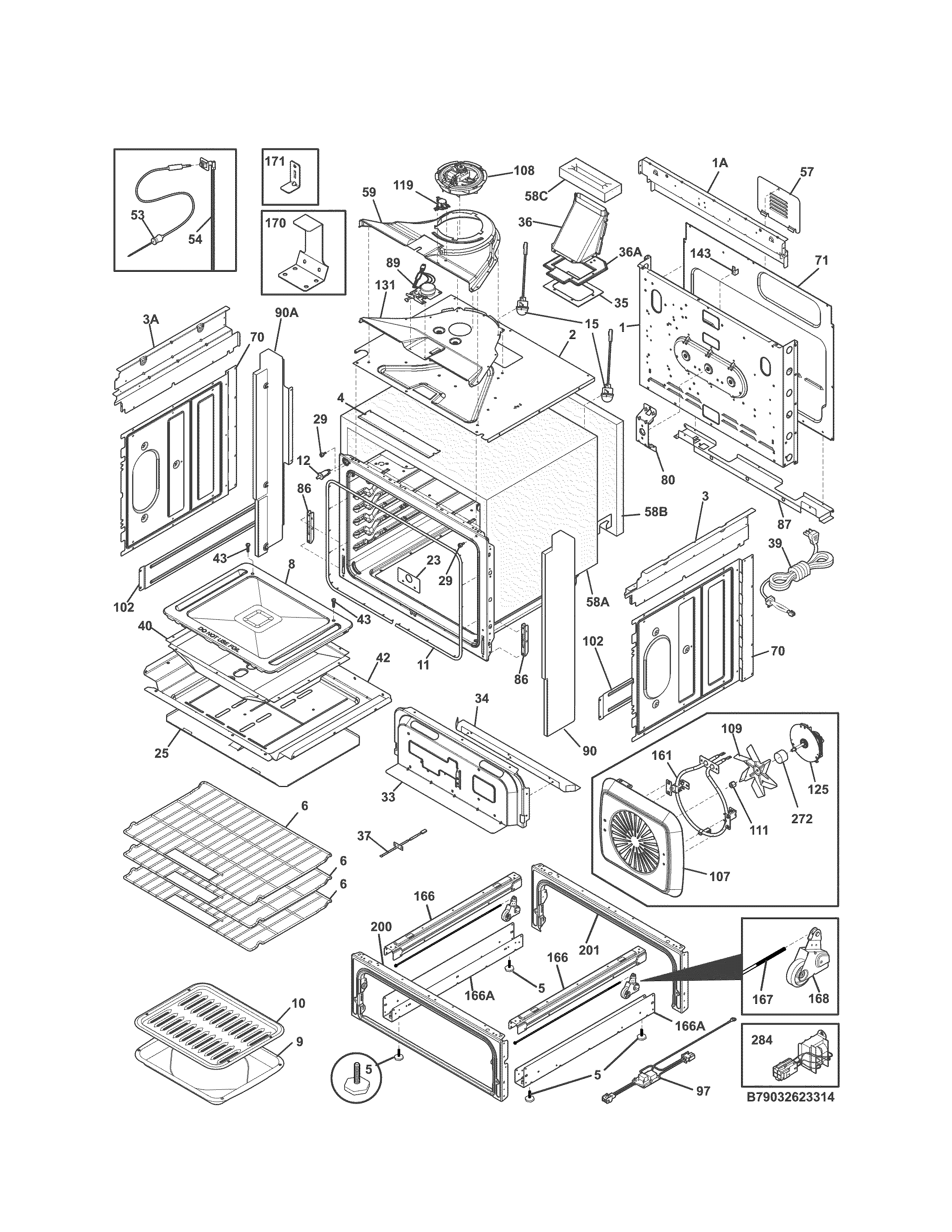 Kenmore Elite 79032623317 body diagram