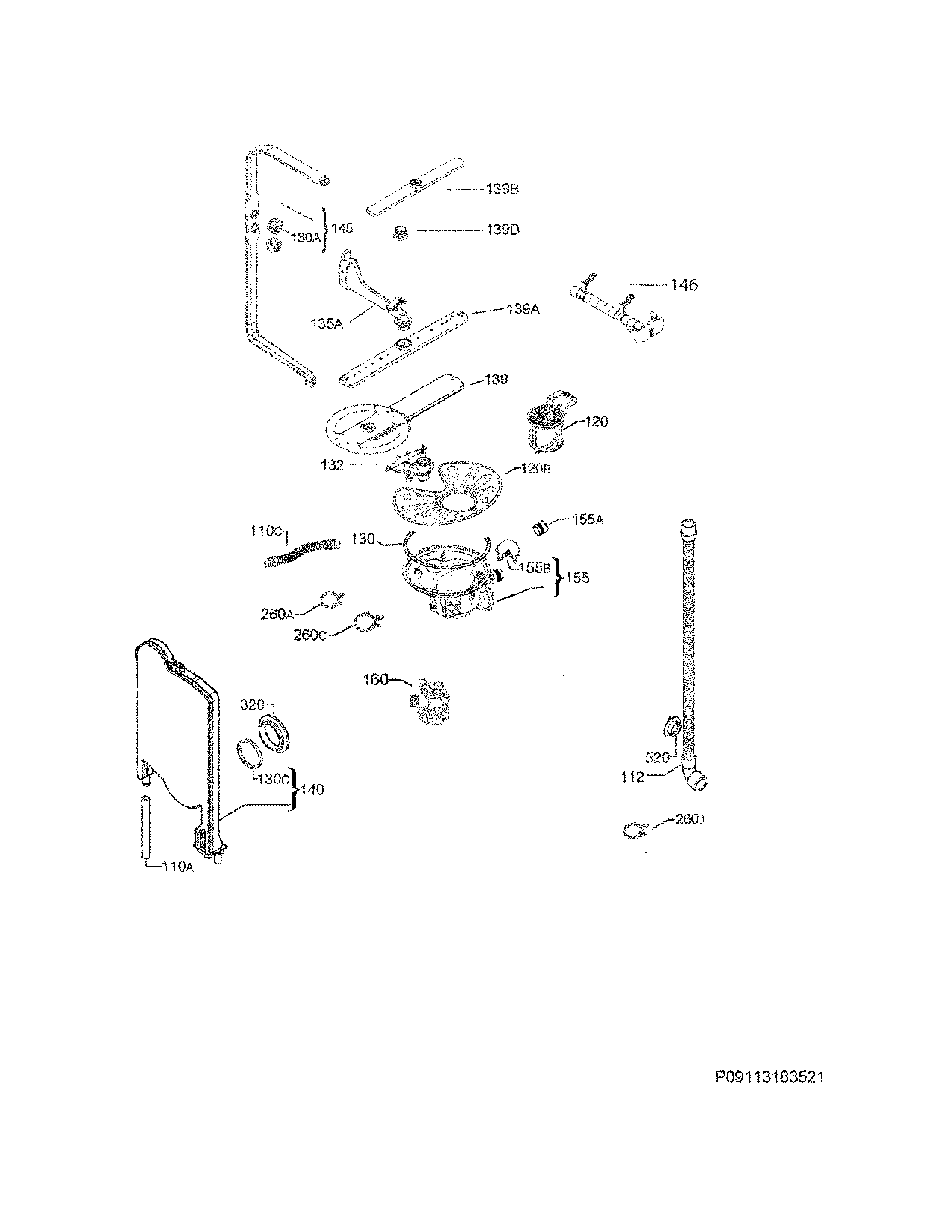 Electrolux EW24ID80QS0A wash system diagram
