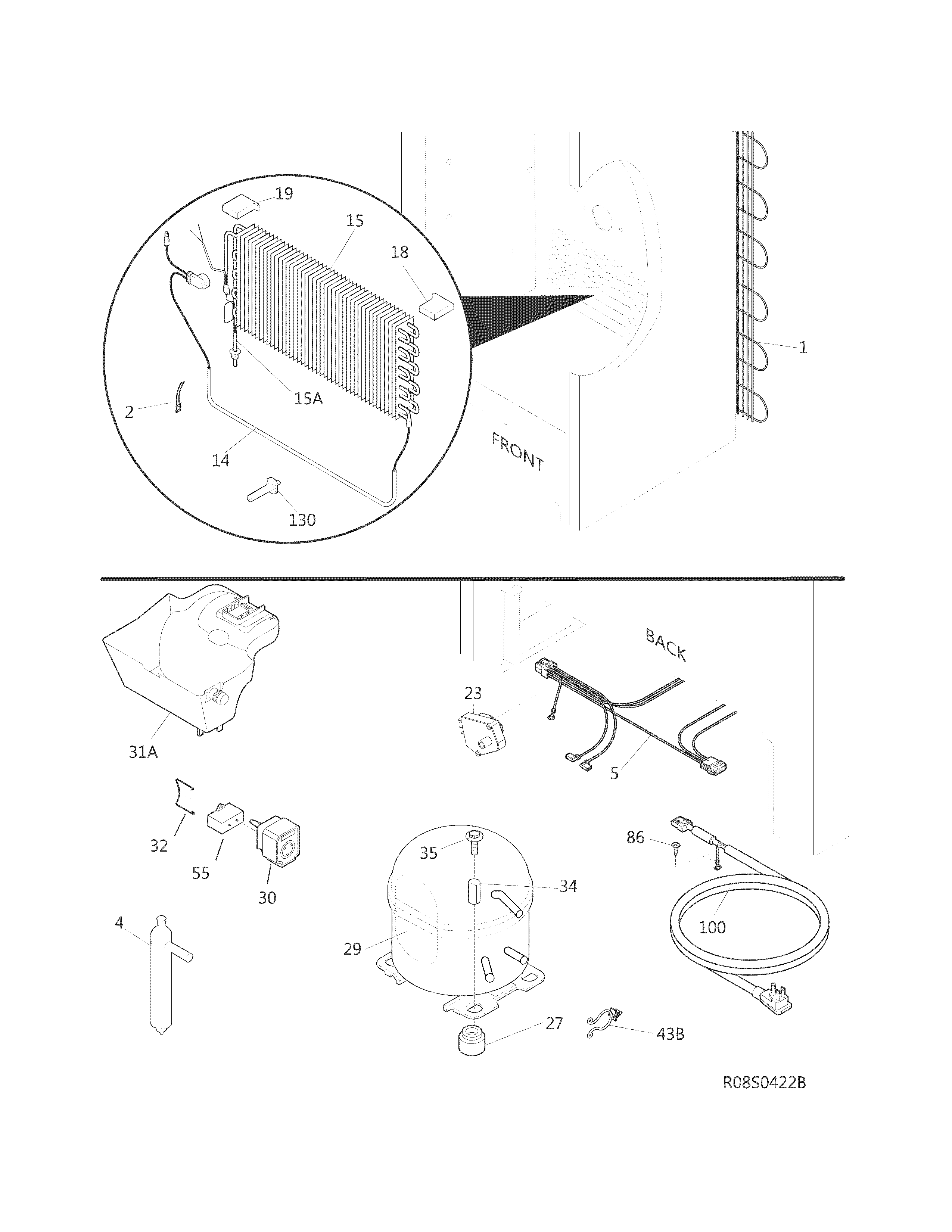 Frigidaire FFFU14F2QWG system diagram