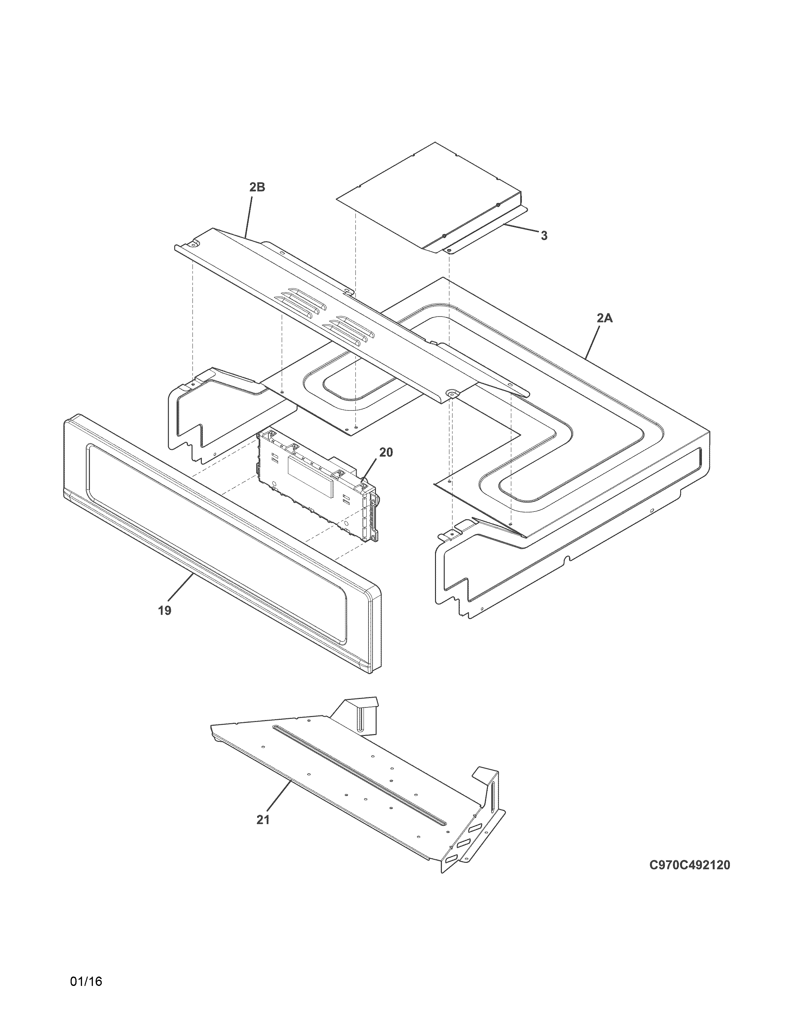 Frigidaire FGEW276SPBA control panel diagram