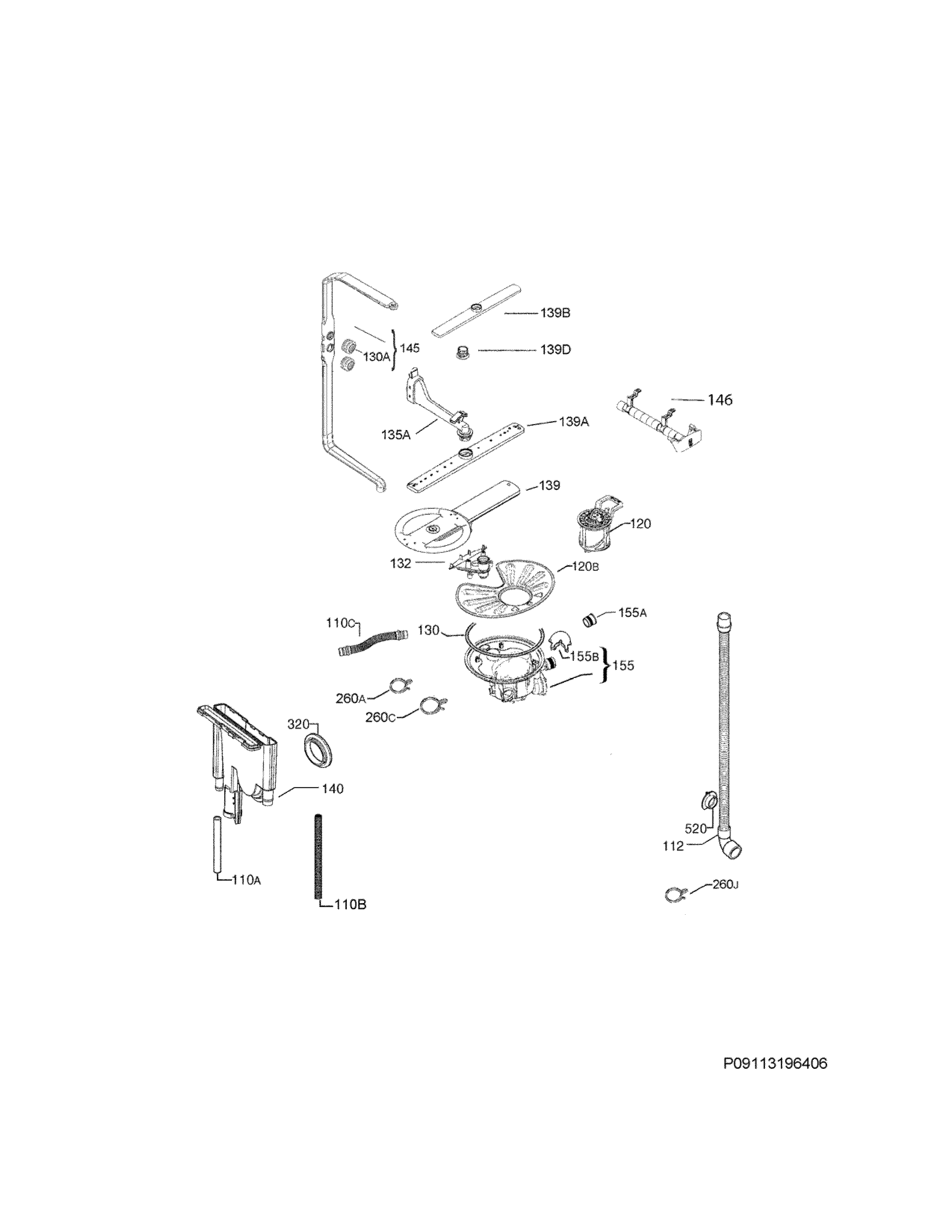 Frigidaire LGID2475QF4A wash system diagram