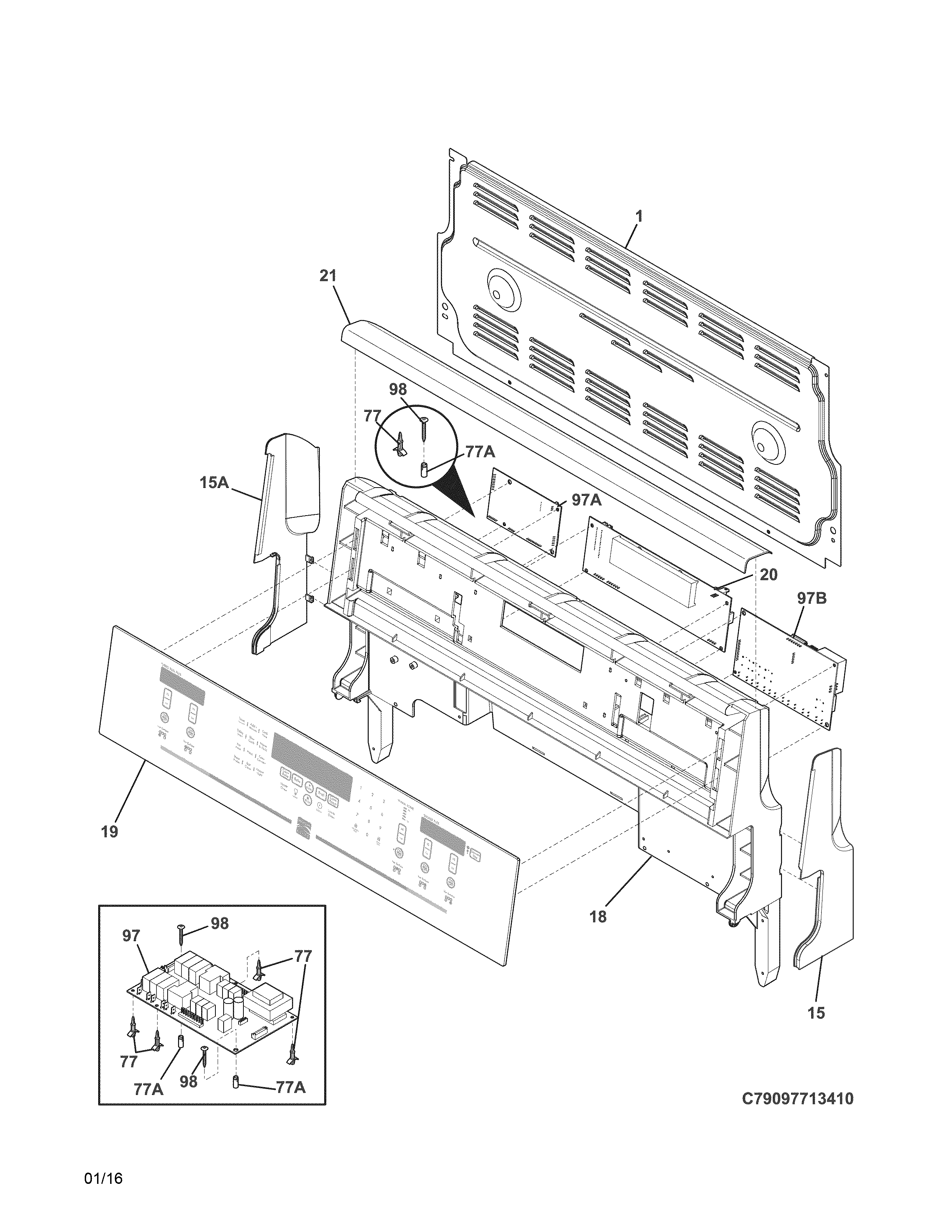 Kenmore Elite 79097713411 backguard diagram